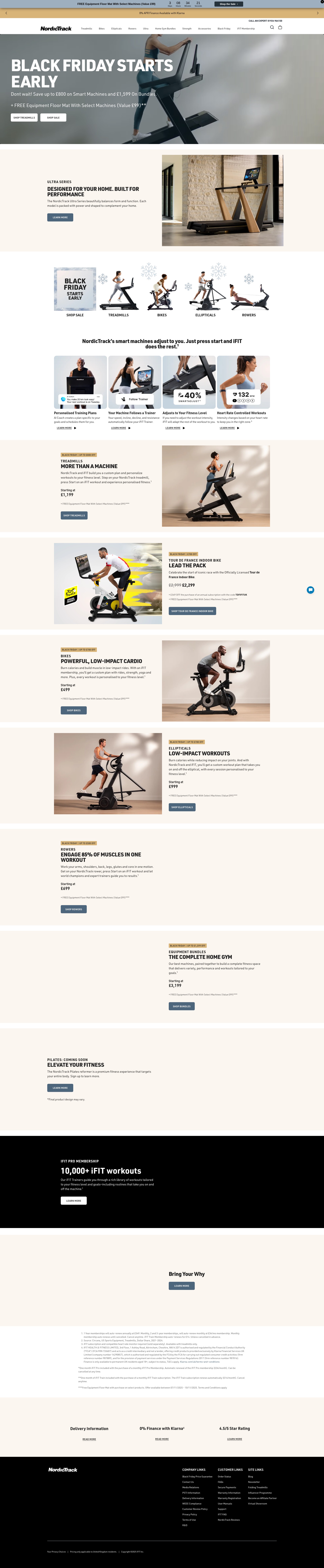 Screenshot of nordictrack.co.uk