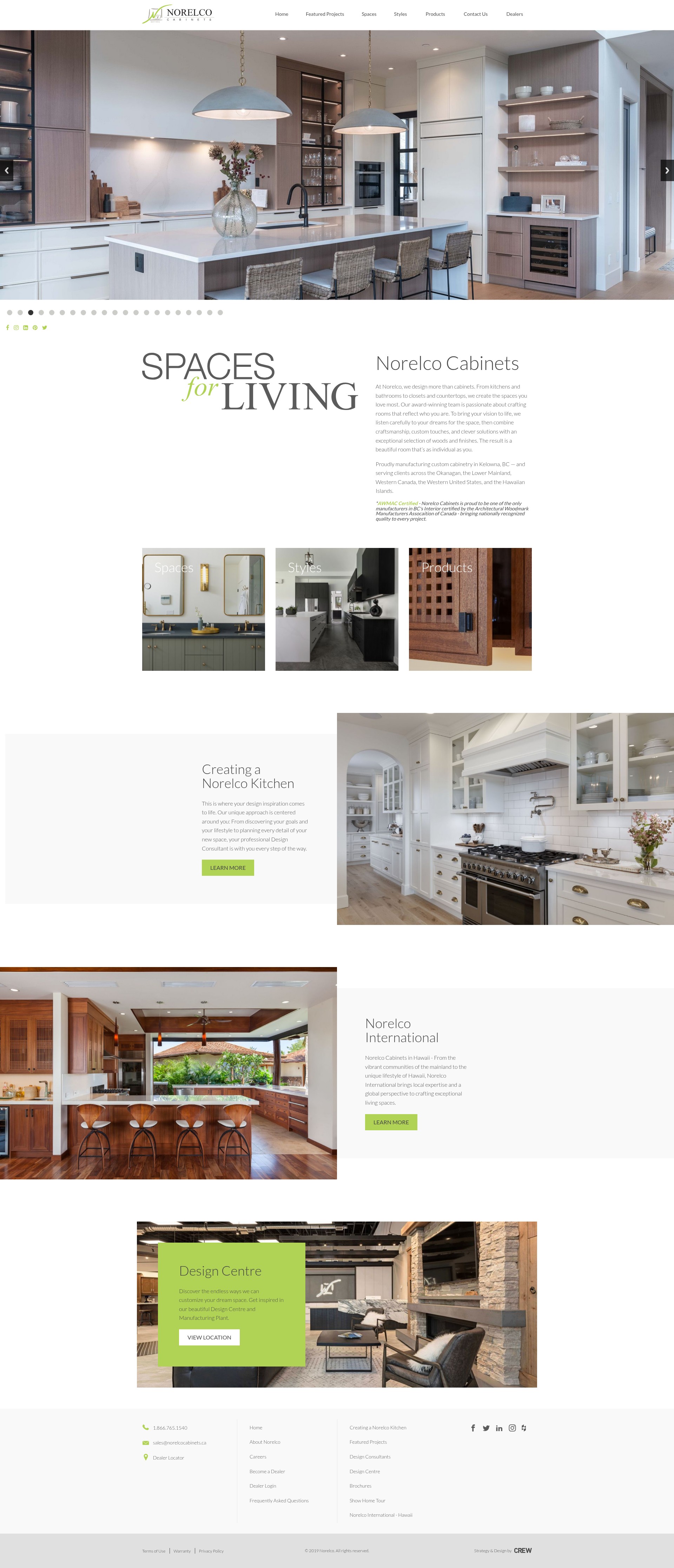 Screenshot of norelcocabinets.ca