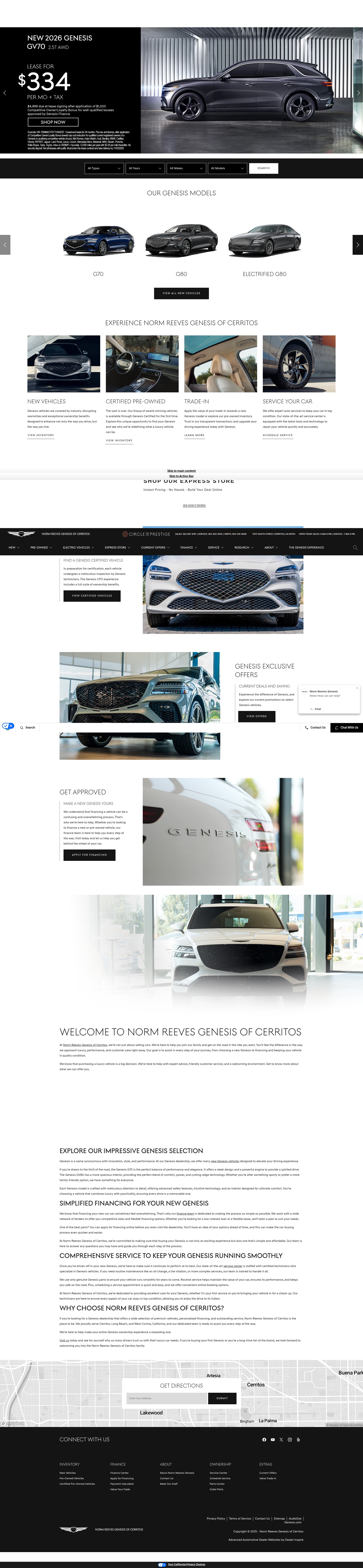 Screenshot of normreevesgenesiscerritos.com