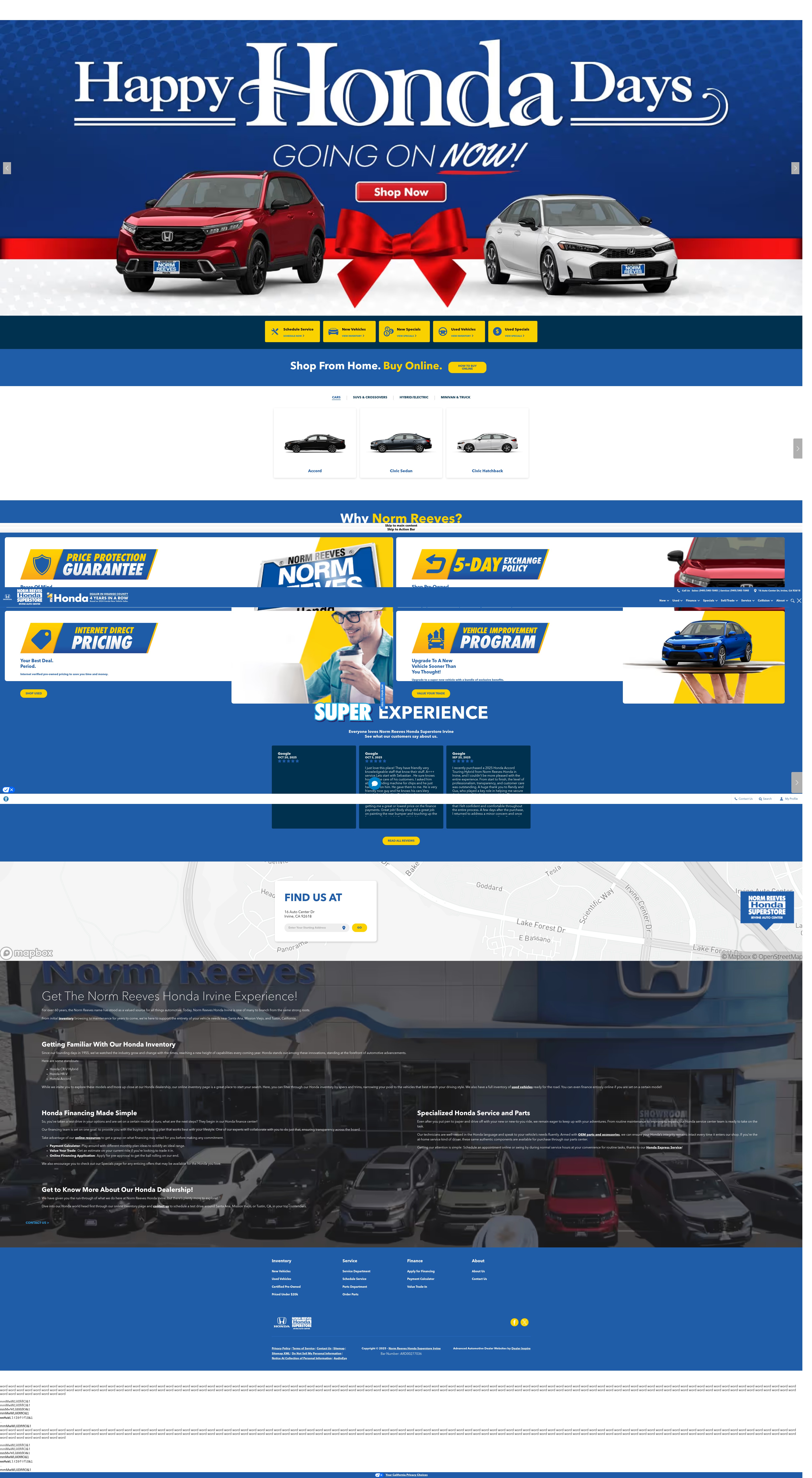 Screenshot of normreeveshondairvine.com