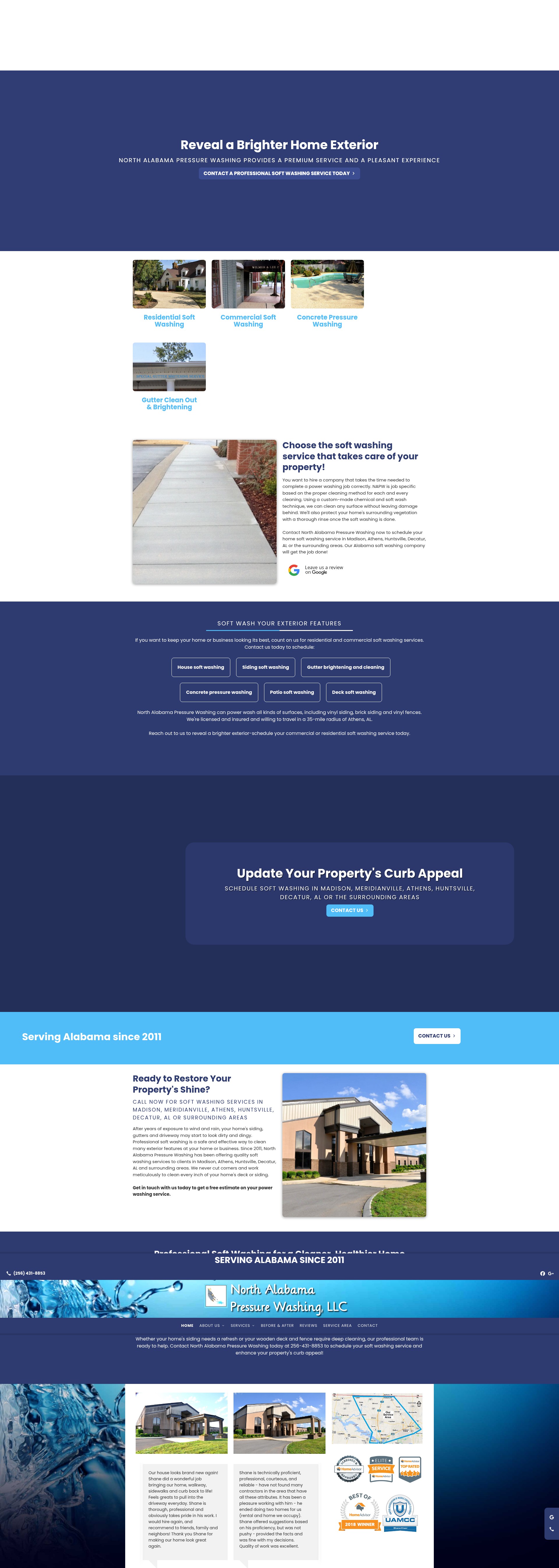 Screenshot of northalabamapressurewashing.com