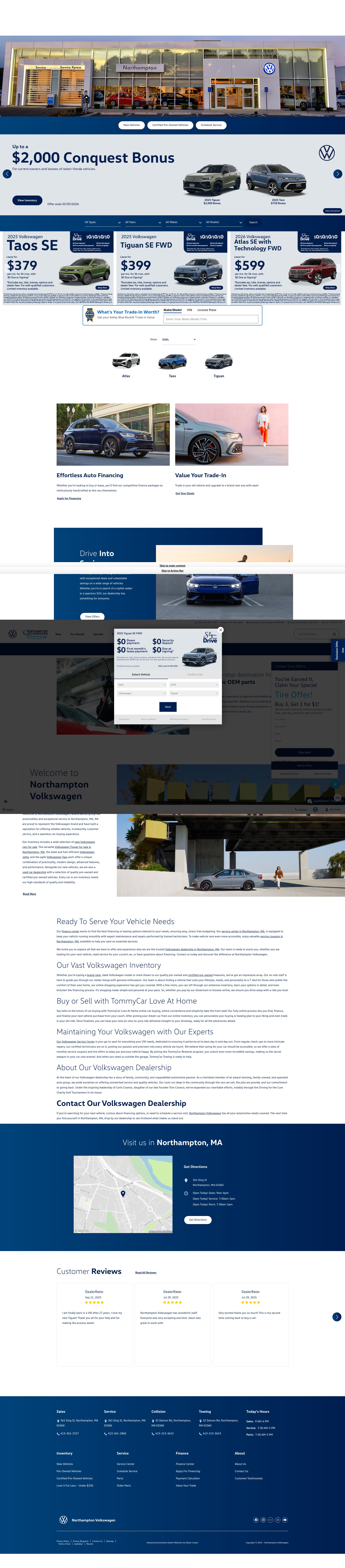 Screenshot of northamptonvolkswagen.com