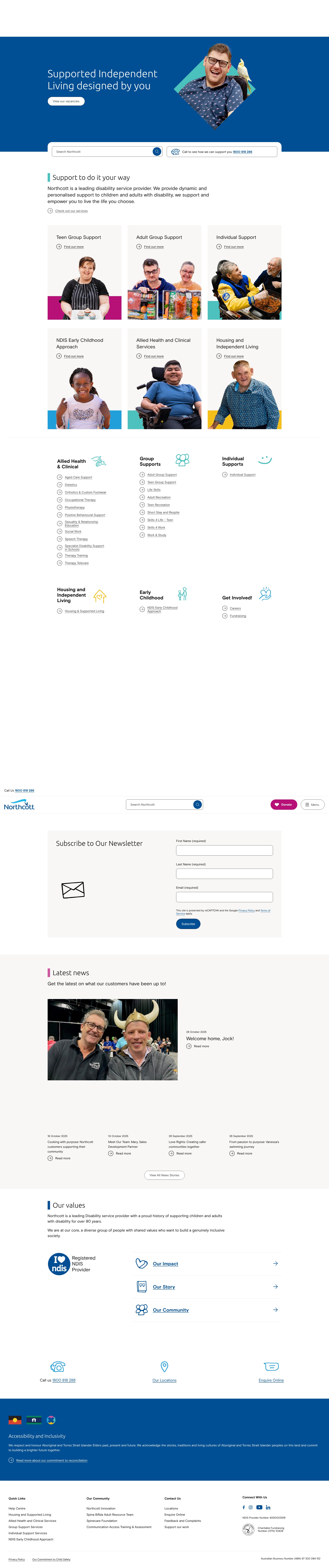 Screenshot of northcott.com.au