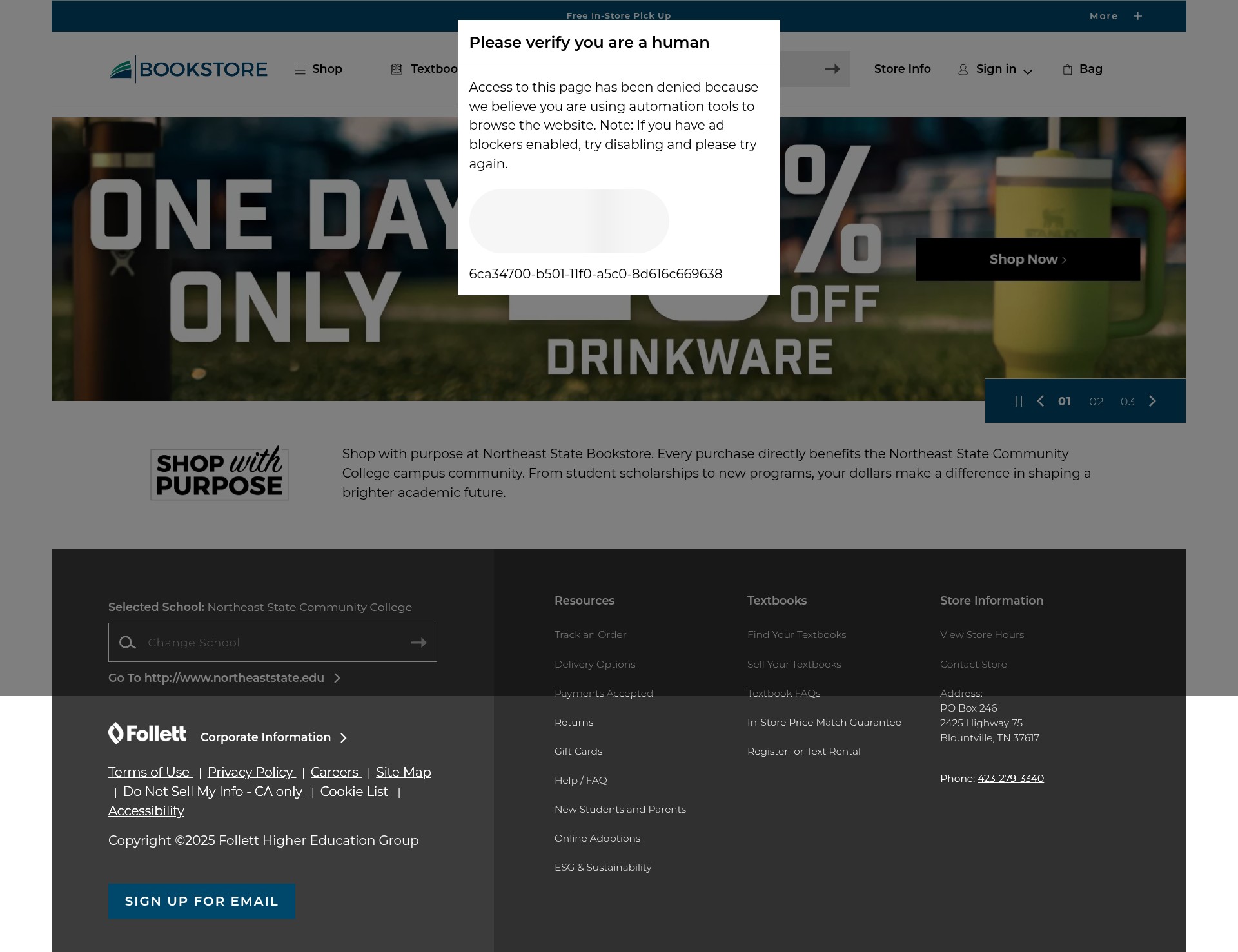 Screenshot of northeaststate.edu