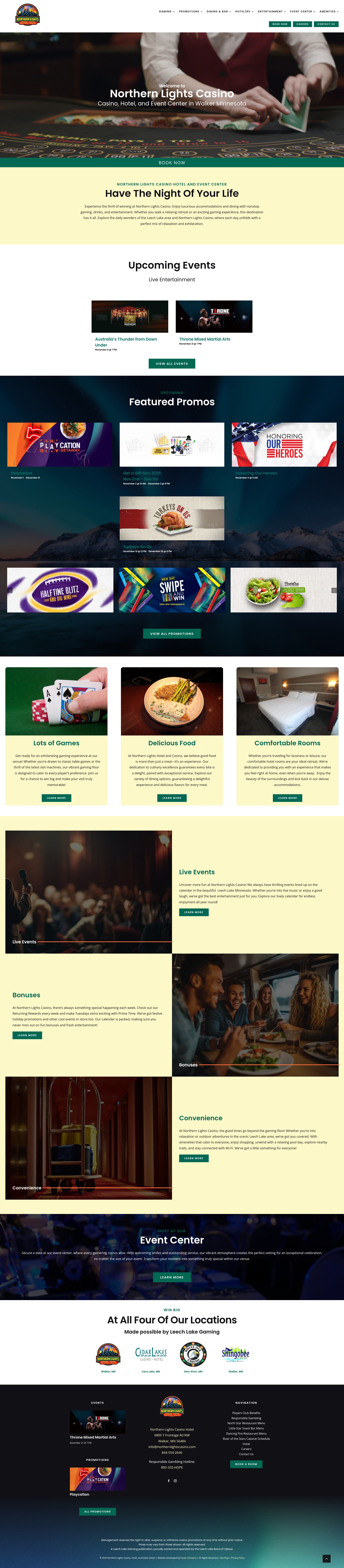 Screenshot of northernlightscasino.com