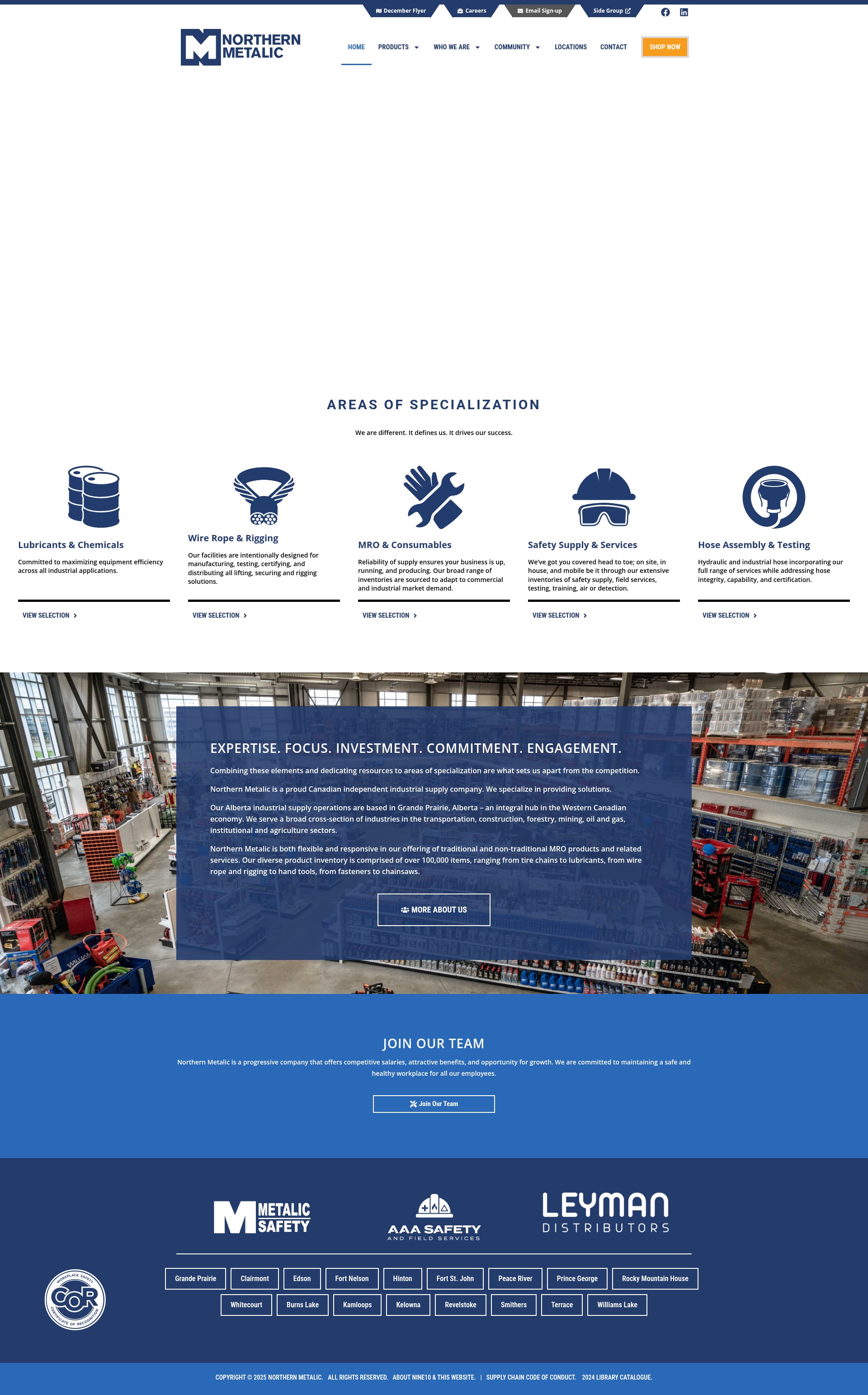 Screenshot of northernmetalic.com