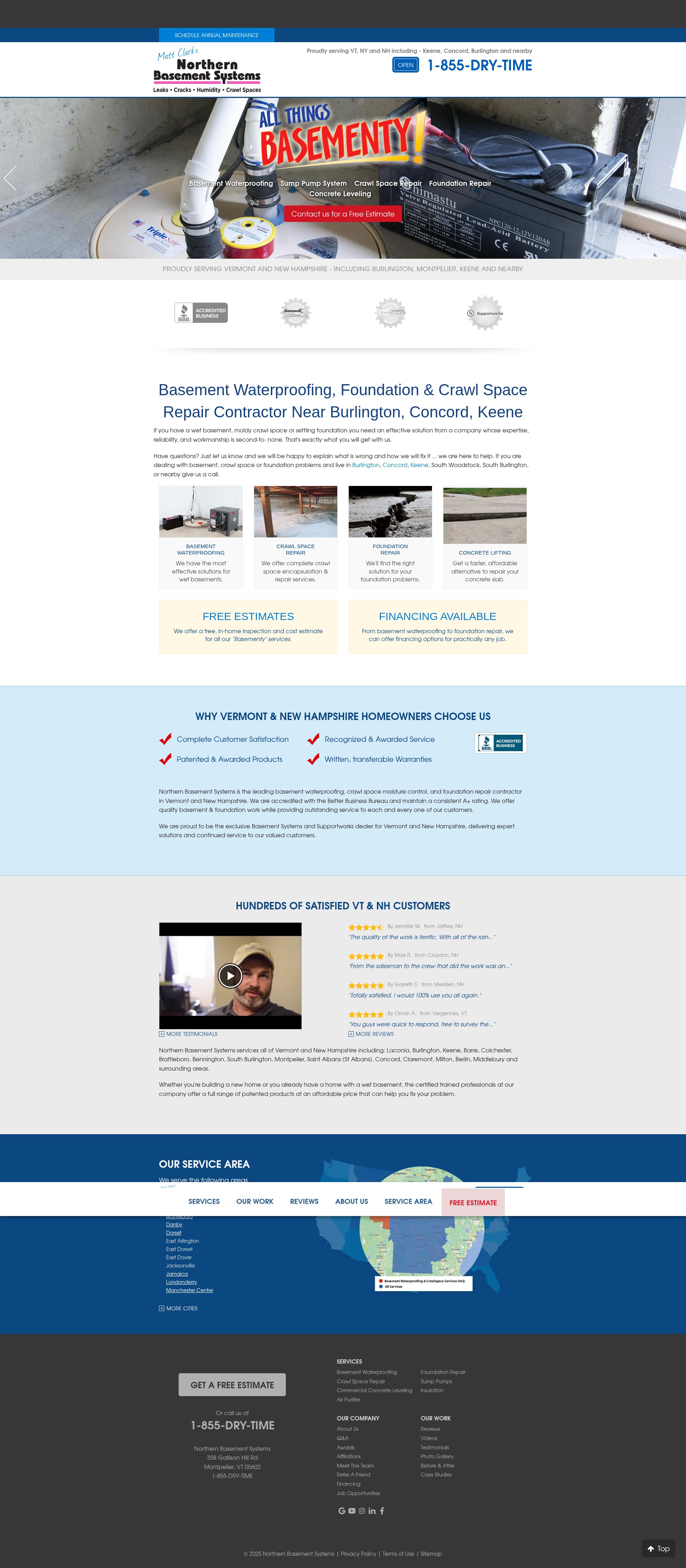 Screenshot of northernnefoundations.com