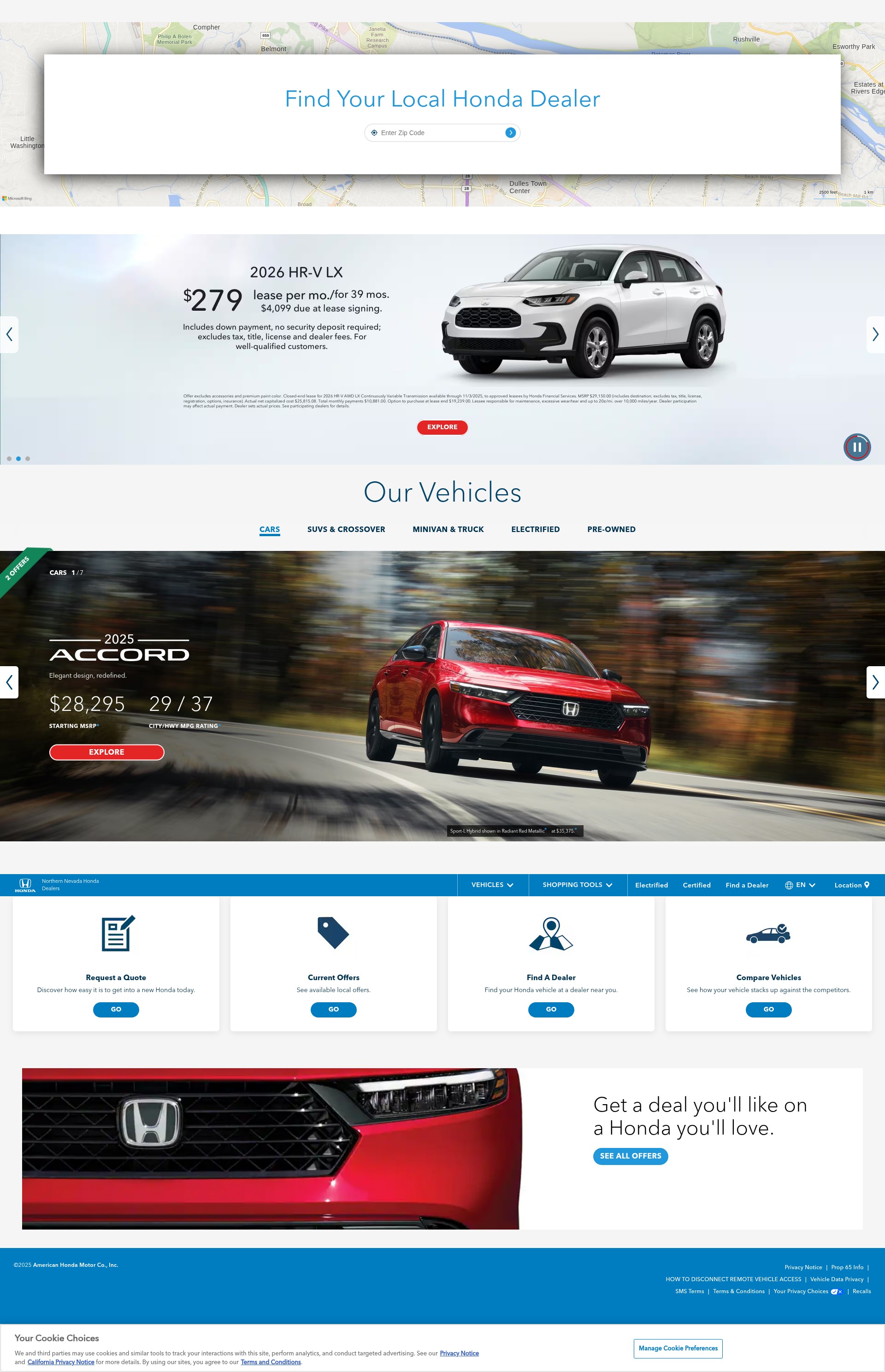 Screenshot of northernnevada.hondadealers.com