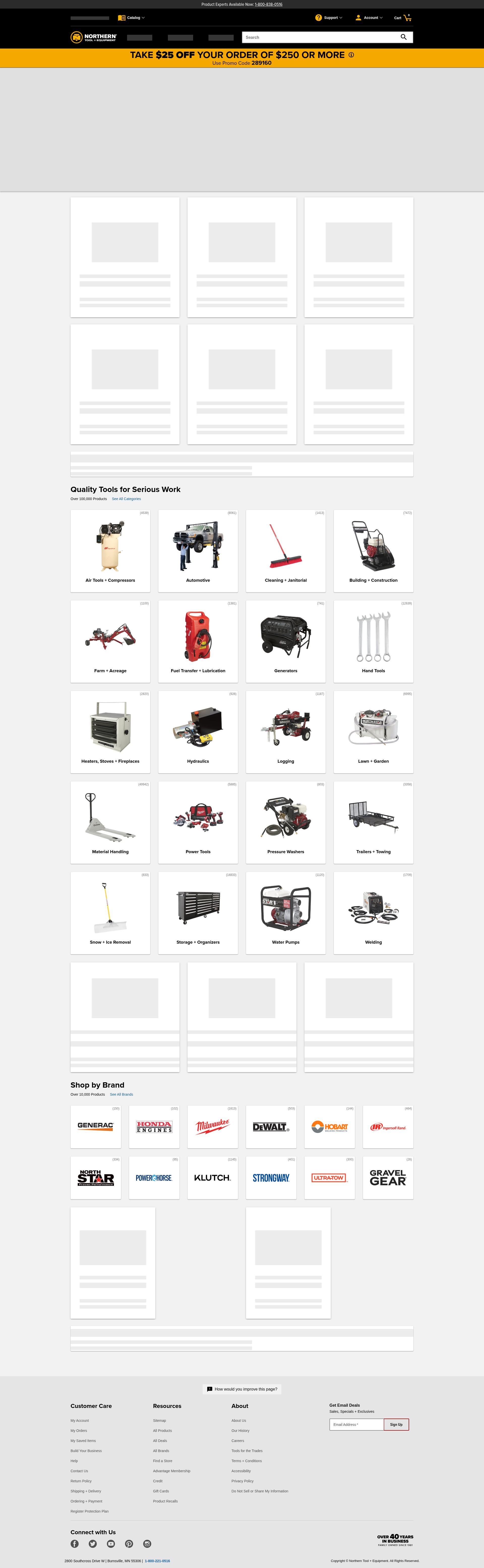 Screenshot of northerntool.com