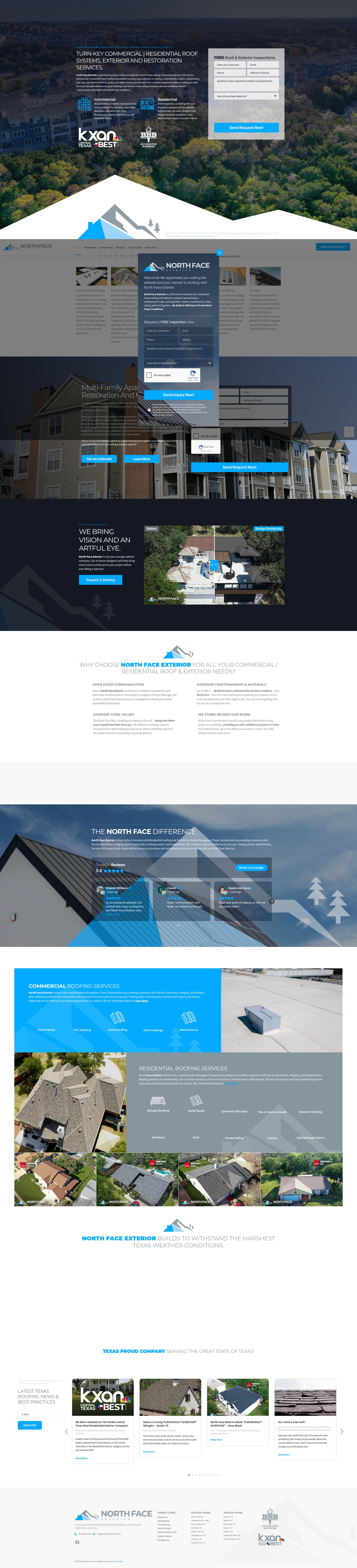 Screenshot of northfaceexterior.com