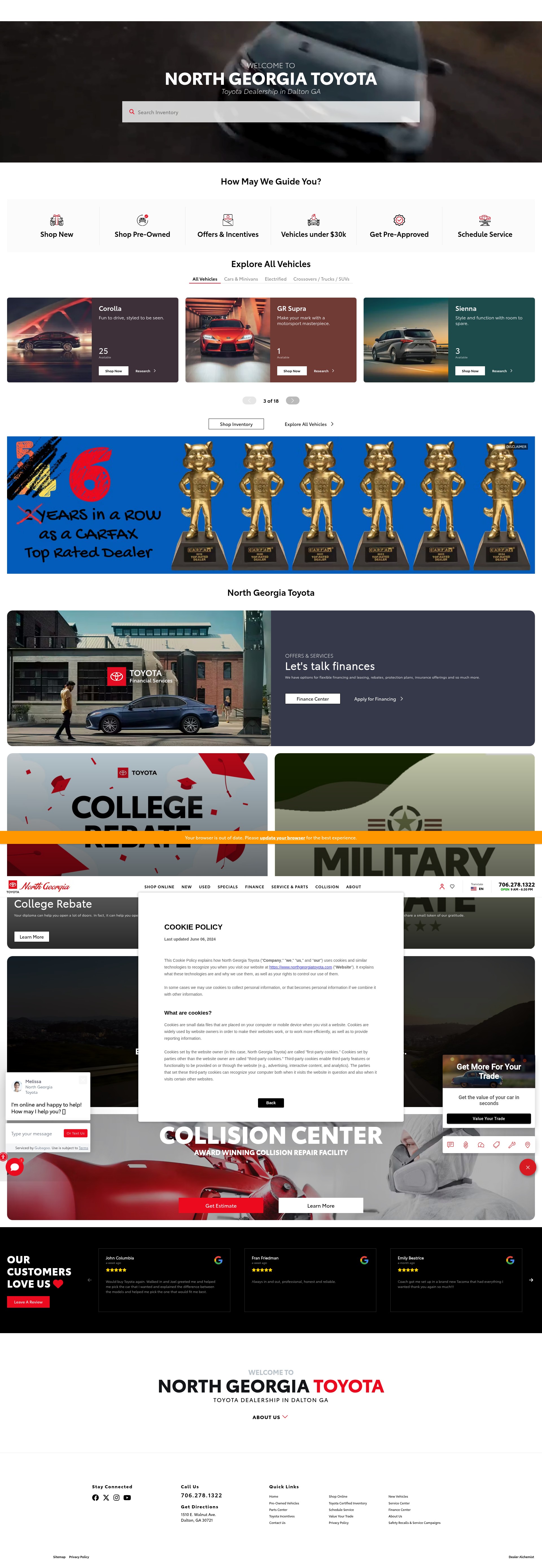 Screenshot of northgeorgiatoyota.com