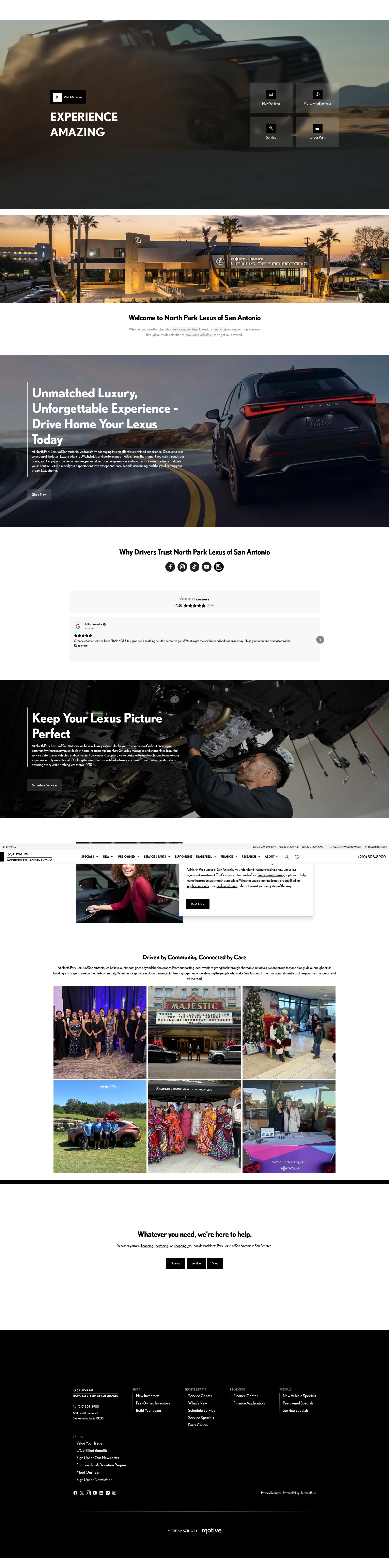 Screenshot of northparklexus.com