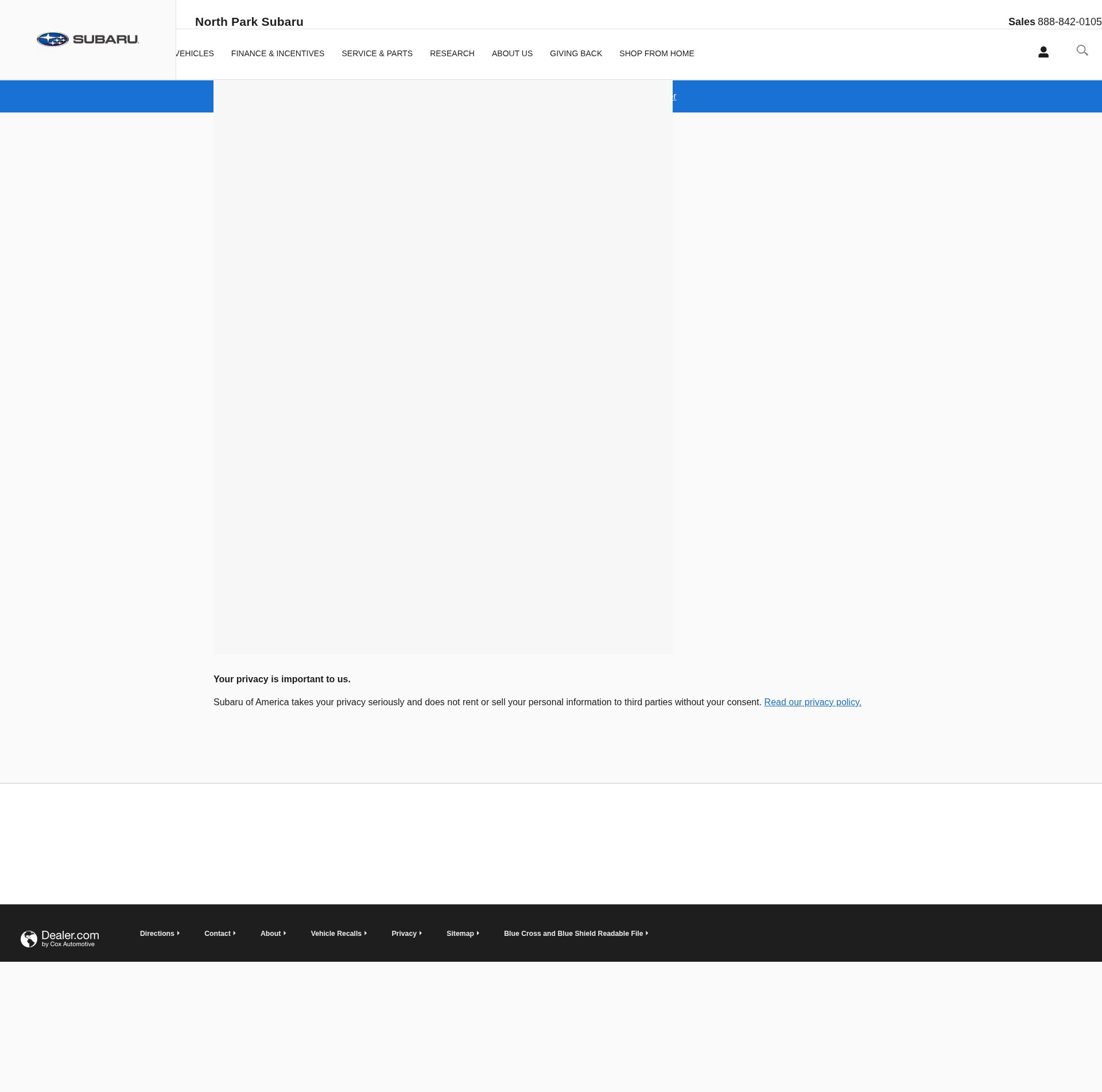 Screenshot of northparksubaru.net