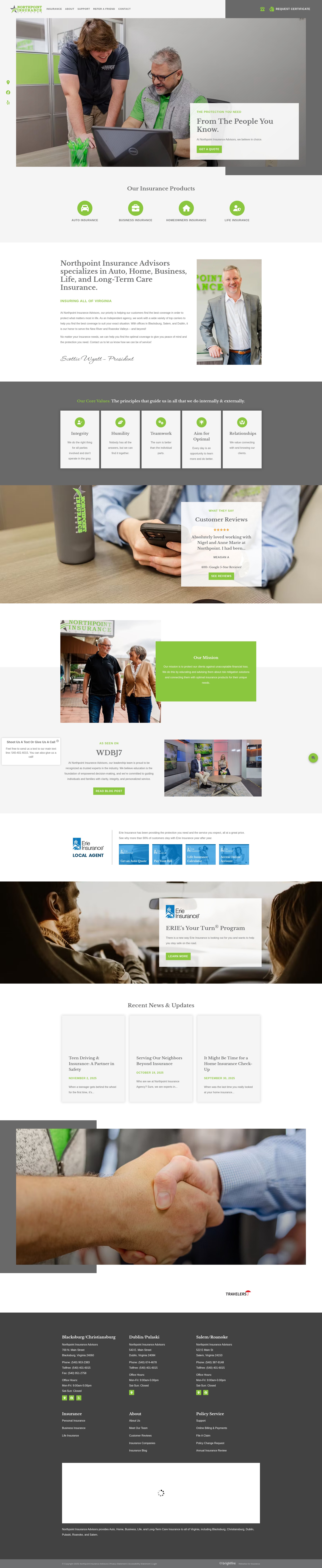 Screenshot of northpointinsuranceadvisors.com