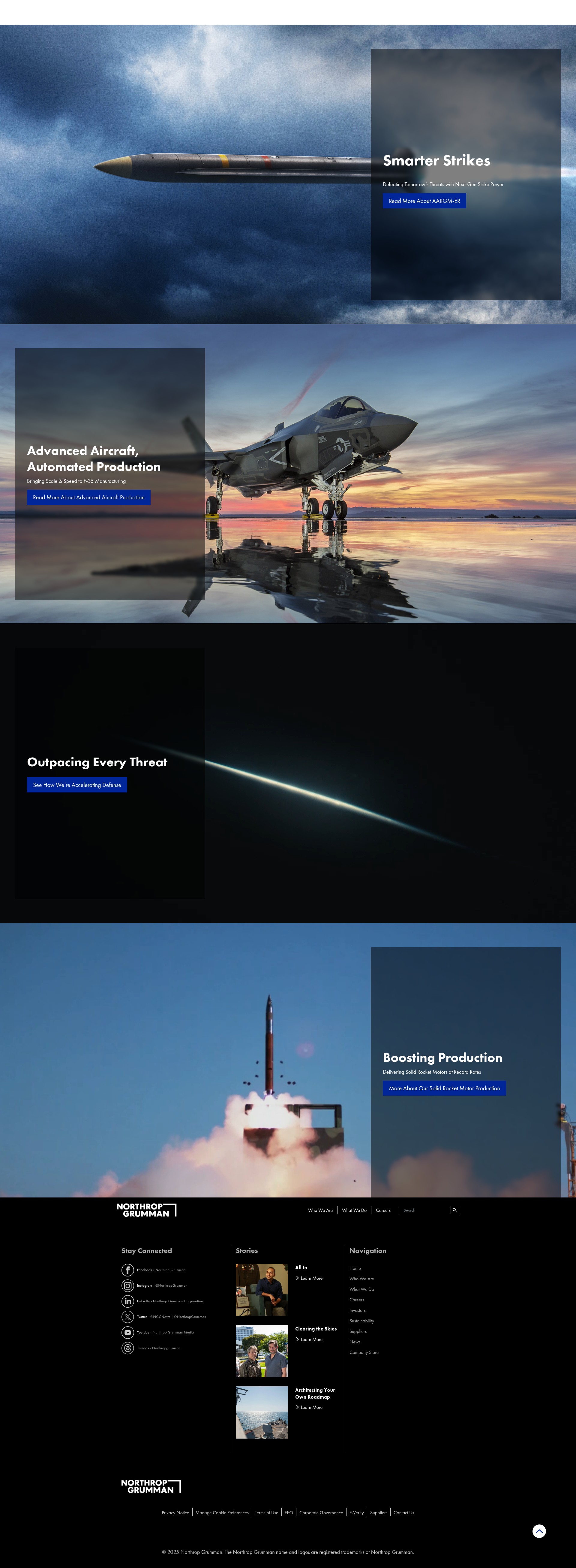 Screenshot of northropgrumman.com
