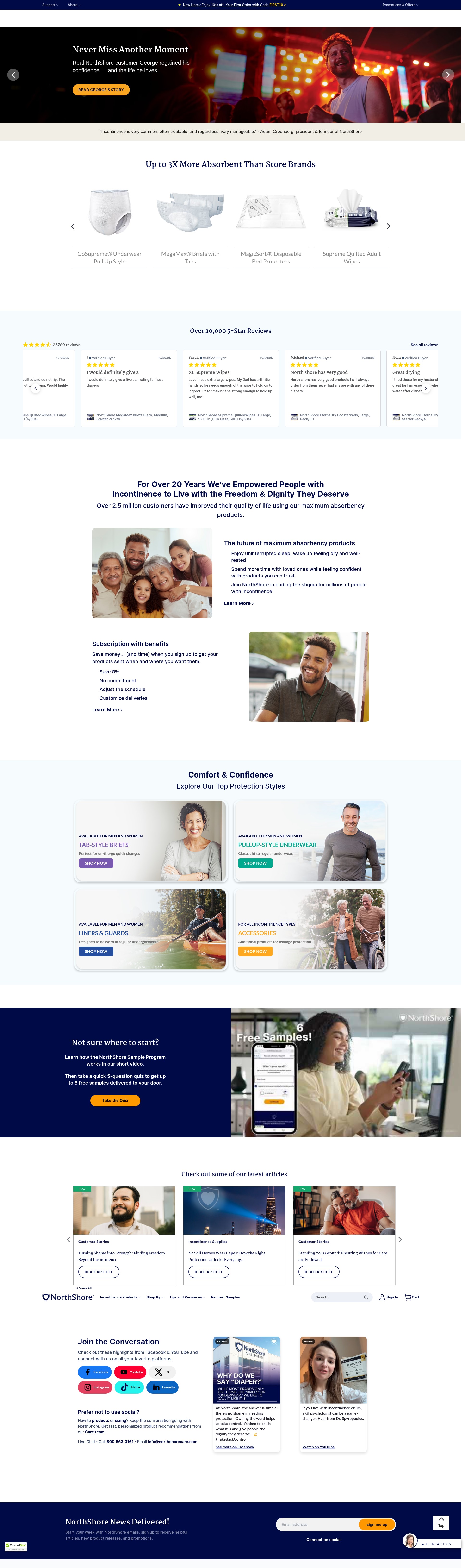 Screenshot of northshorecare.com