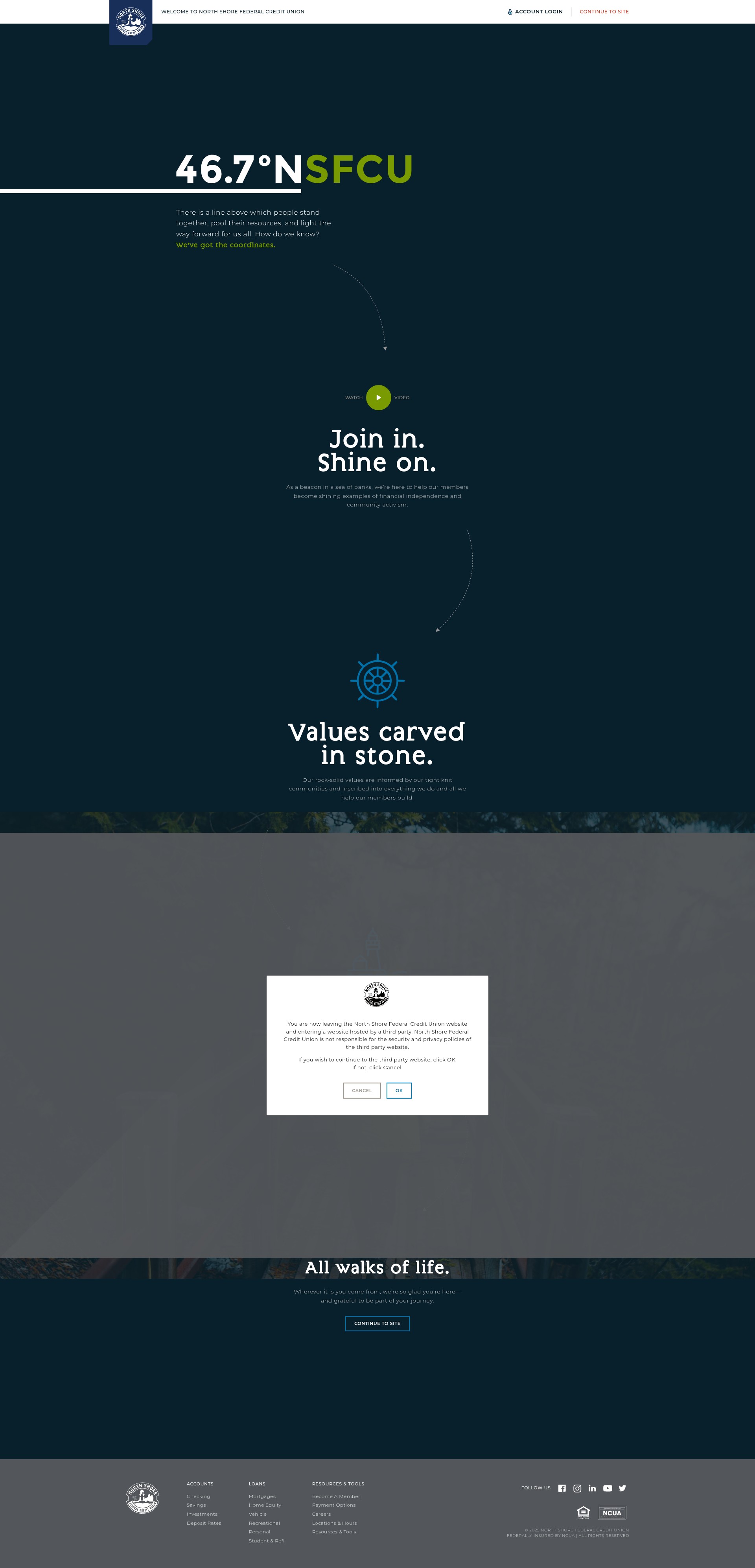 Screenshot of northshorefcu.org