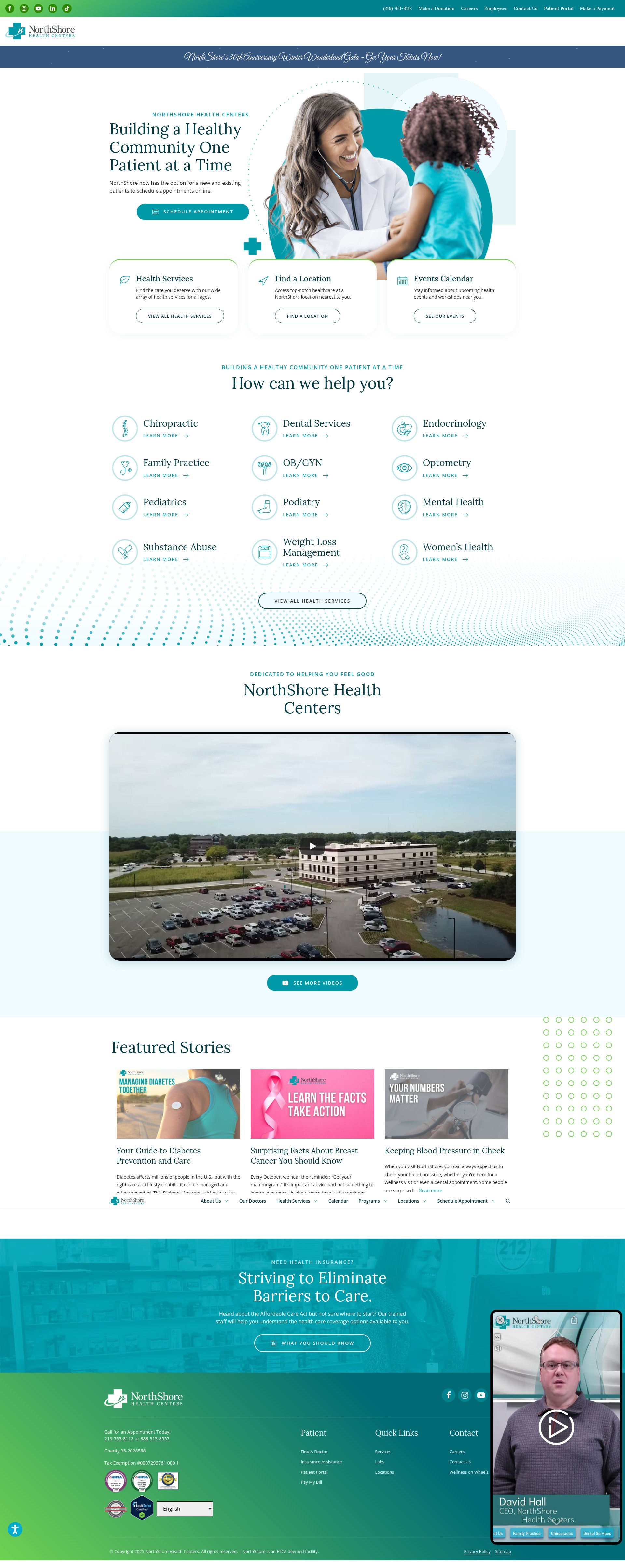 Screenshot of northshorehealth.org