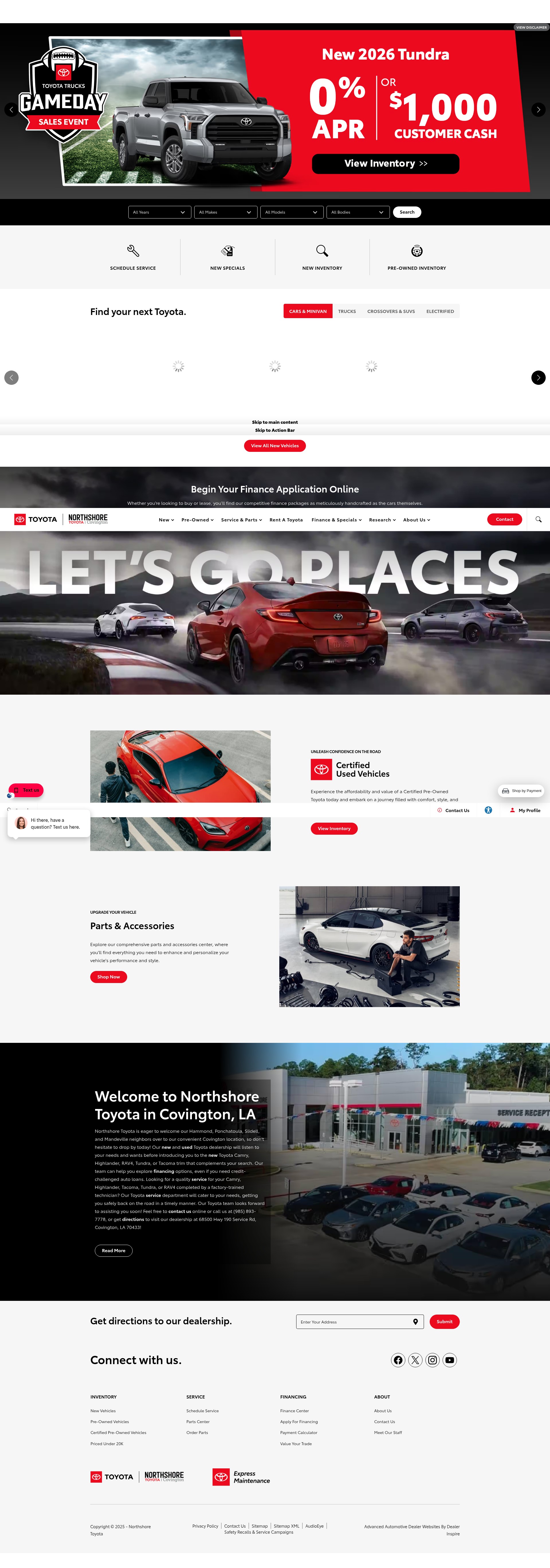 Screenshot of northshoretoyota.com