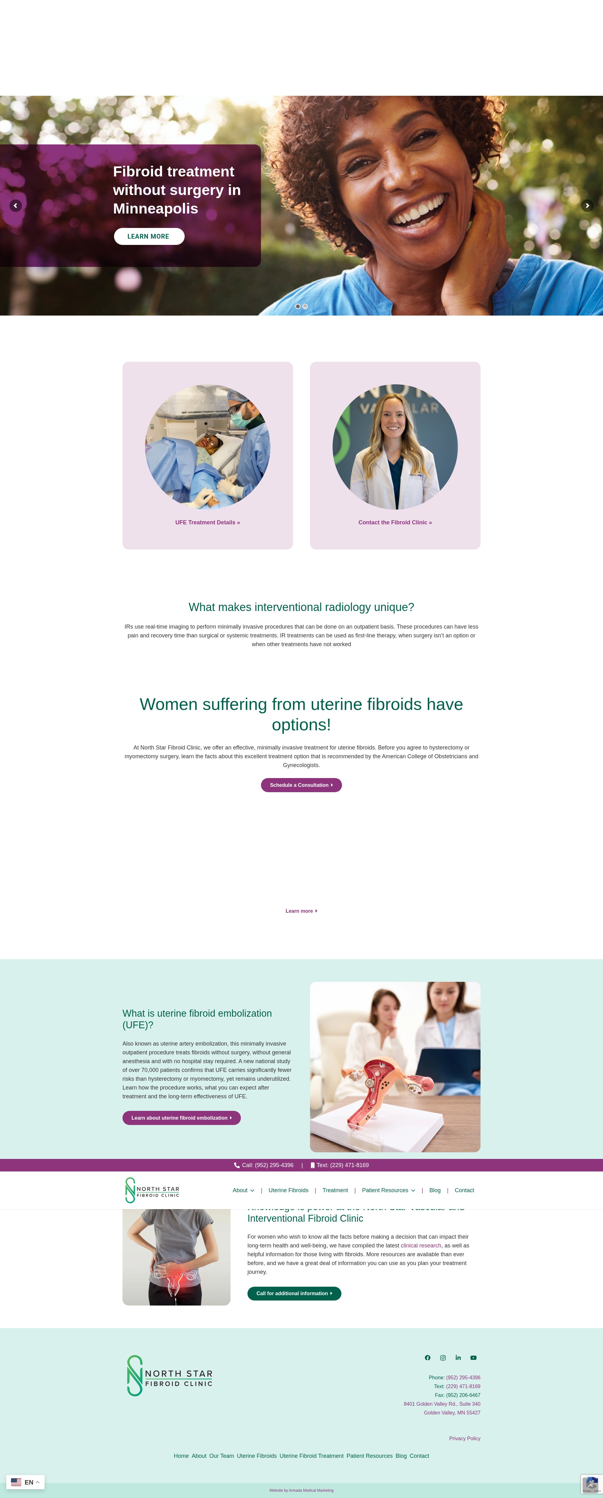 Screenshot of northstarfibroidclinic.com