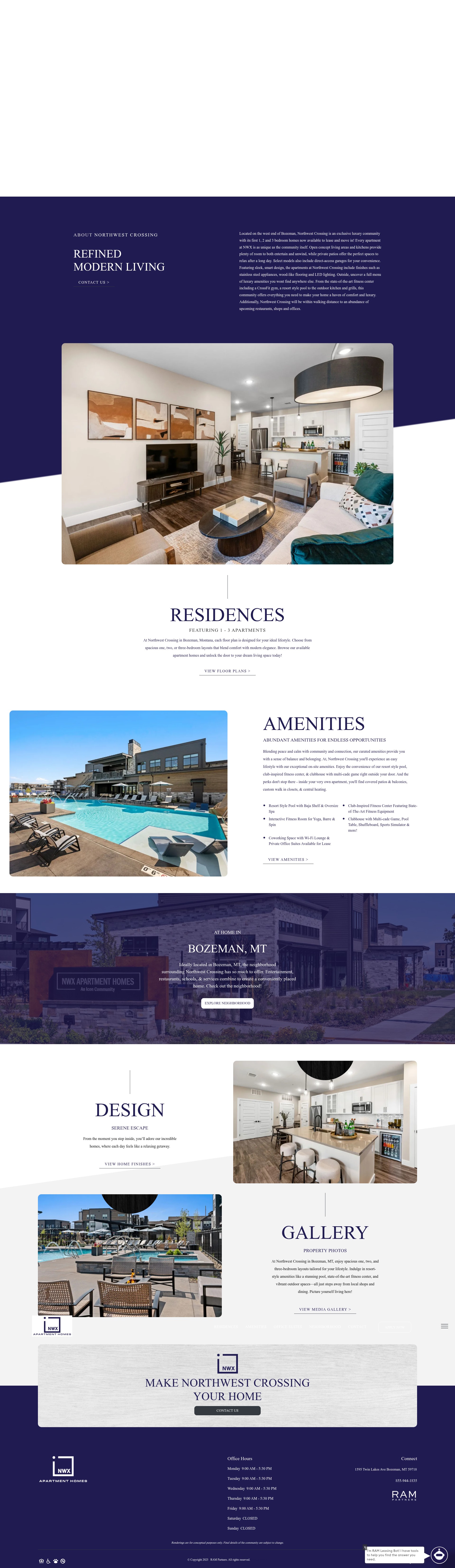 Screenshot of northwestcrossingapts.com