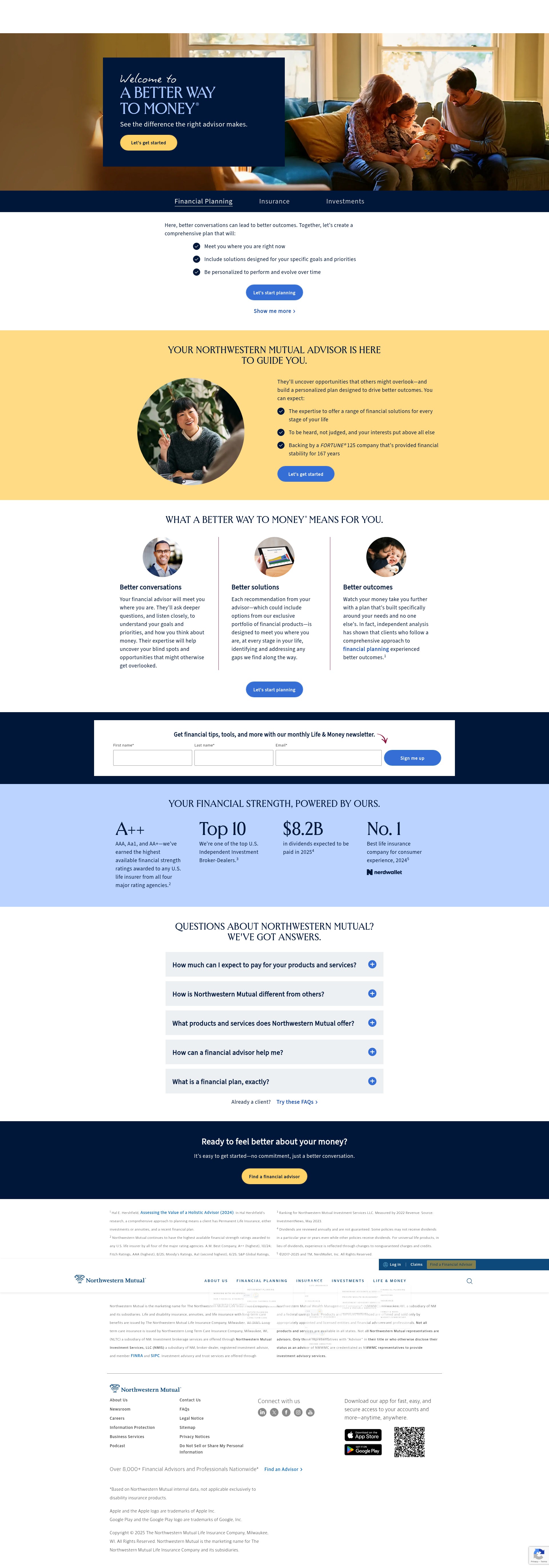 Screenshot of northwesternmutual.com