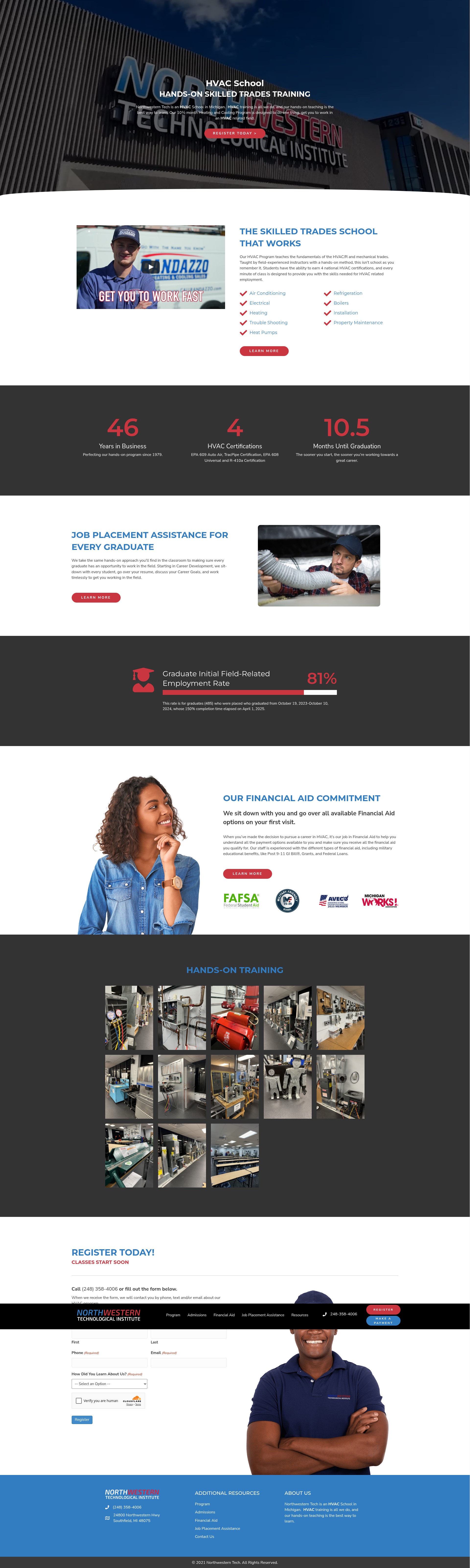 Screenshot of northwesterntech.edu