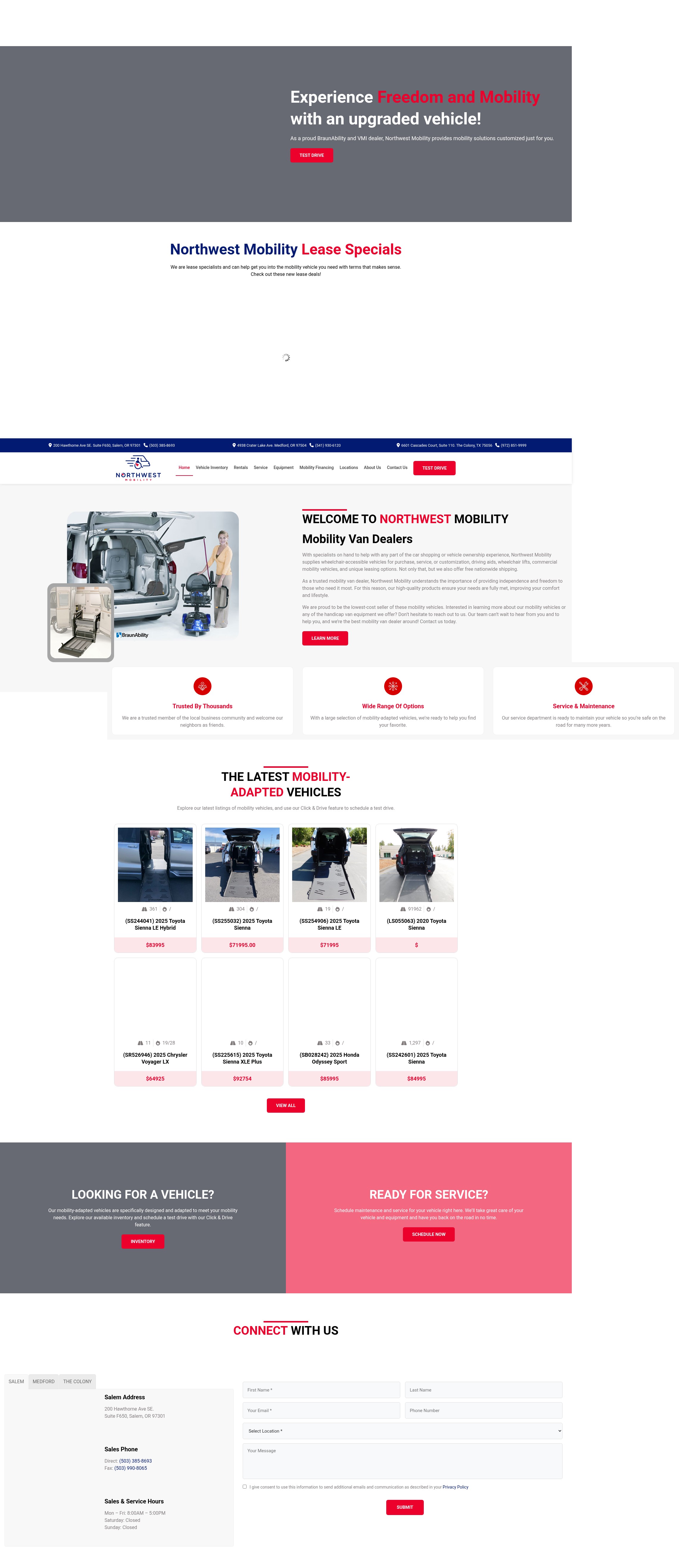 Screenshot of northwestmobility.com