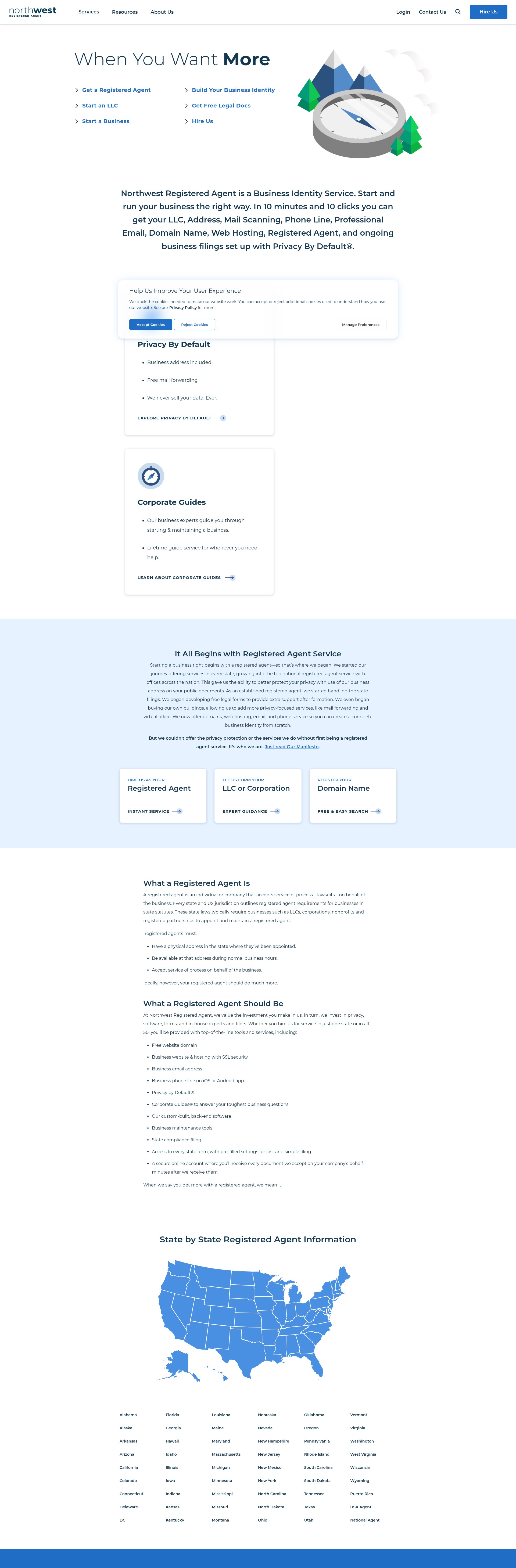 Screenshot of northwestregisteredagent.com