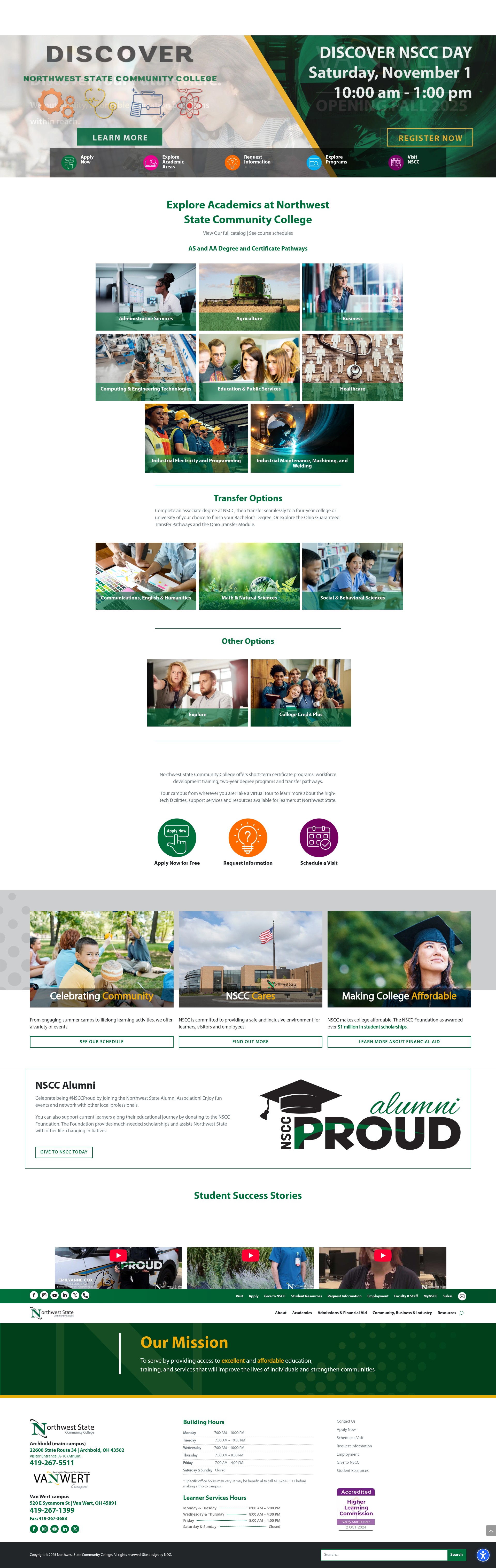 Screenshot of northweststate.edu