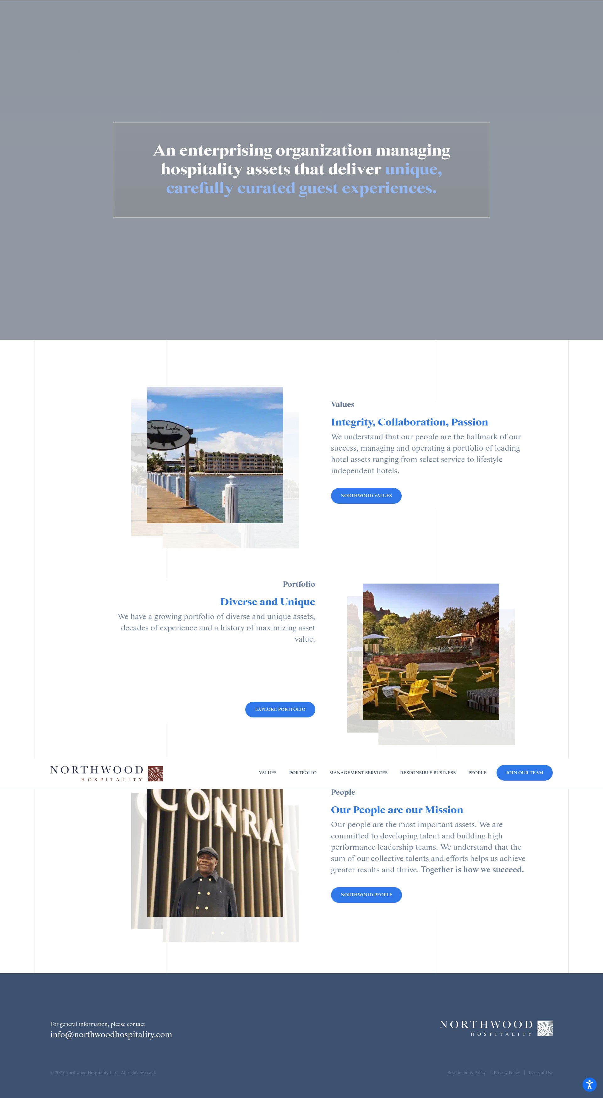 Screenshot of northwoodhospitality.com