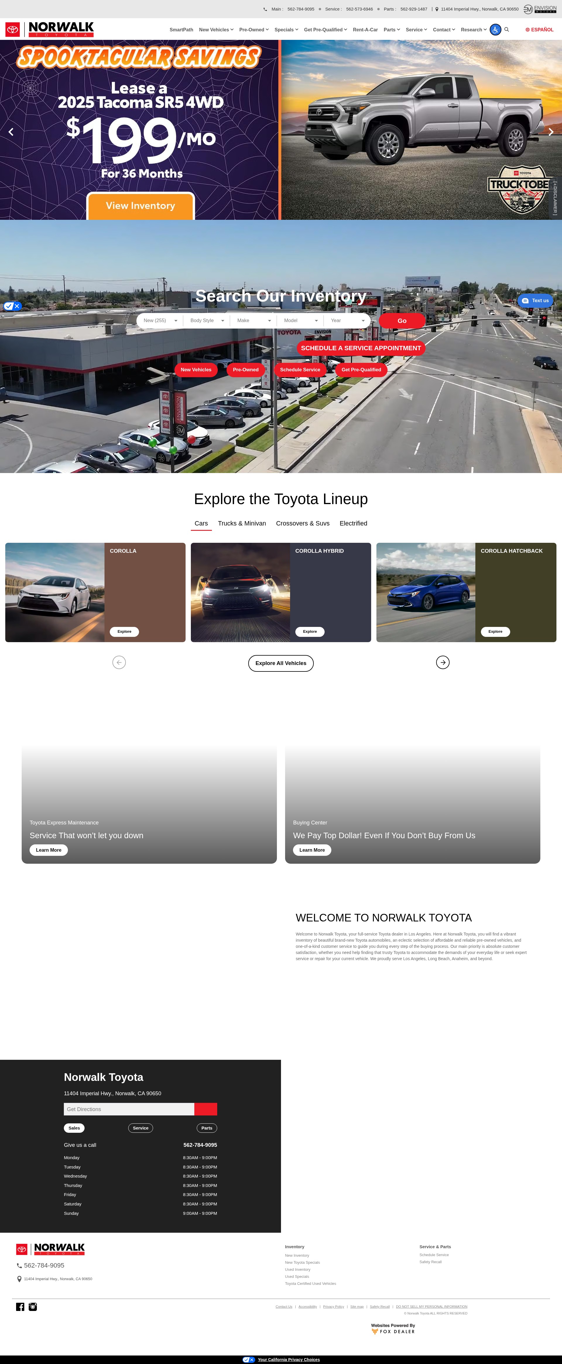 Screenshot of norwalktoyota.com