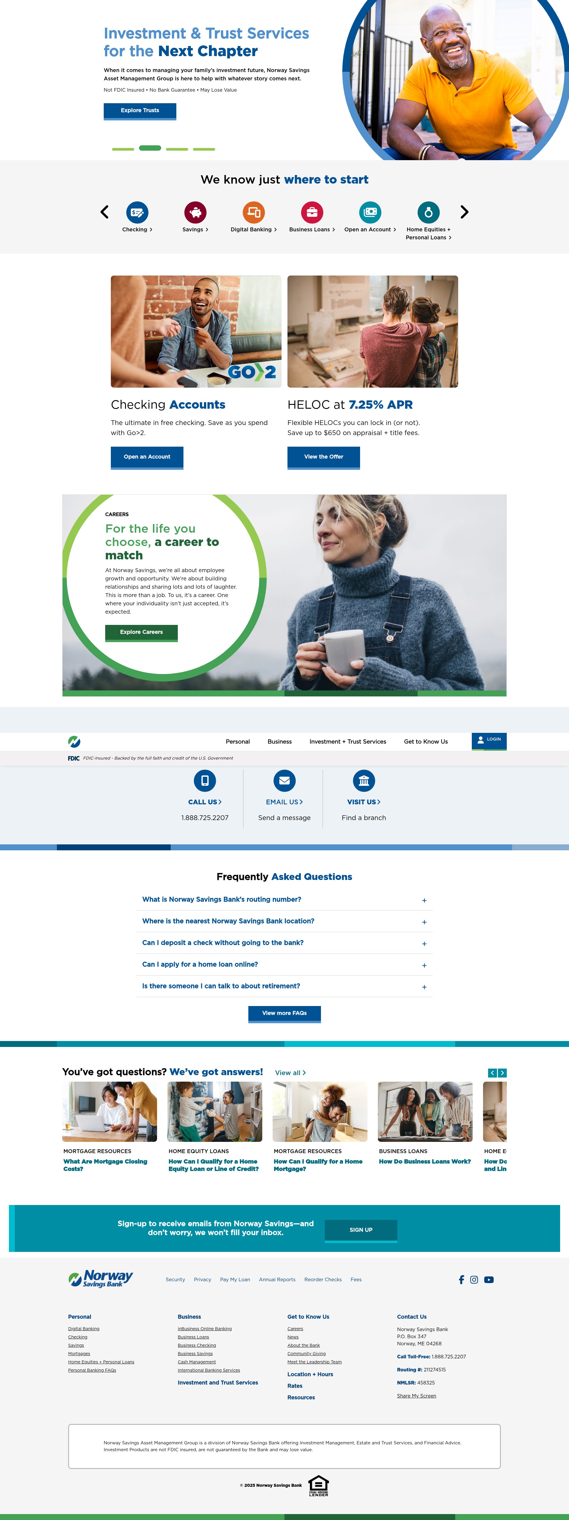 Screenshot of norwaysavings.bank