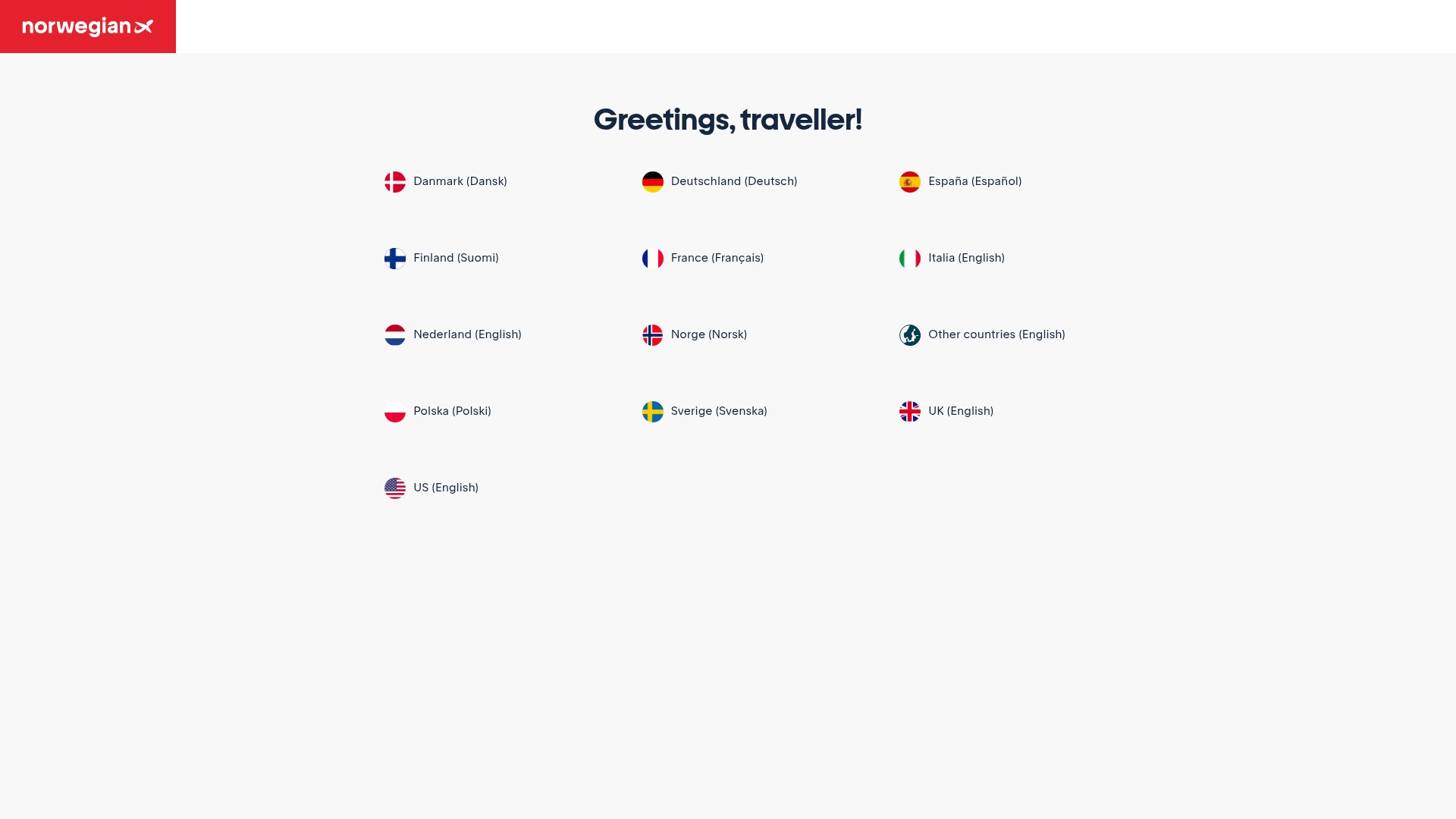 Screenshot of norwegian.com
