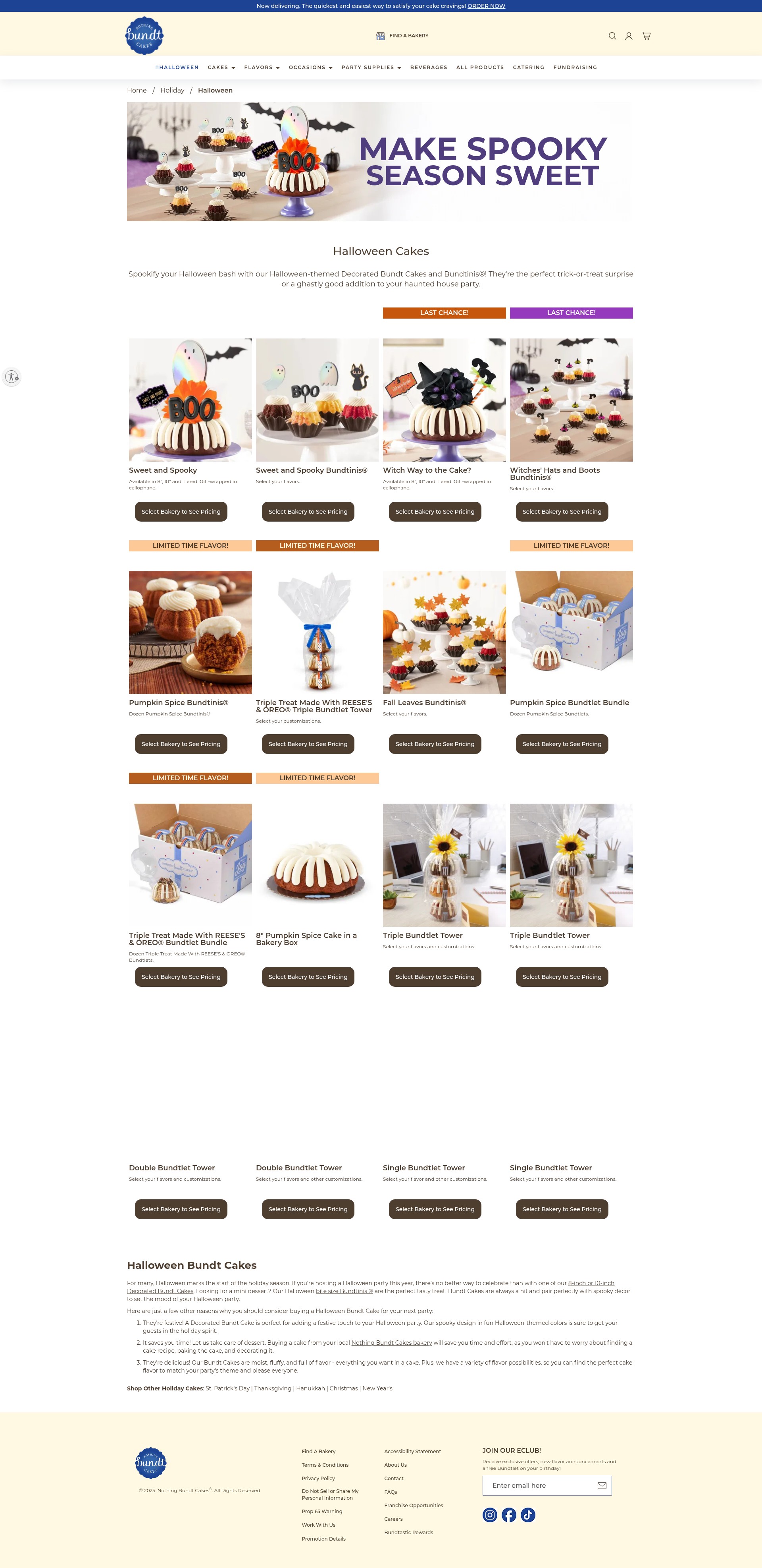 Screenshot of nothingbundtcakes.com