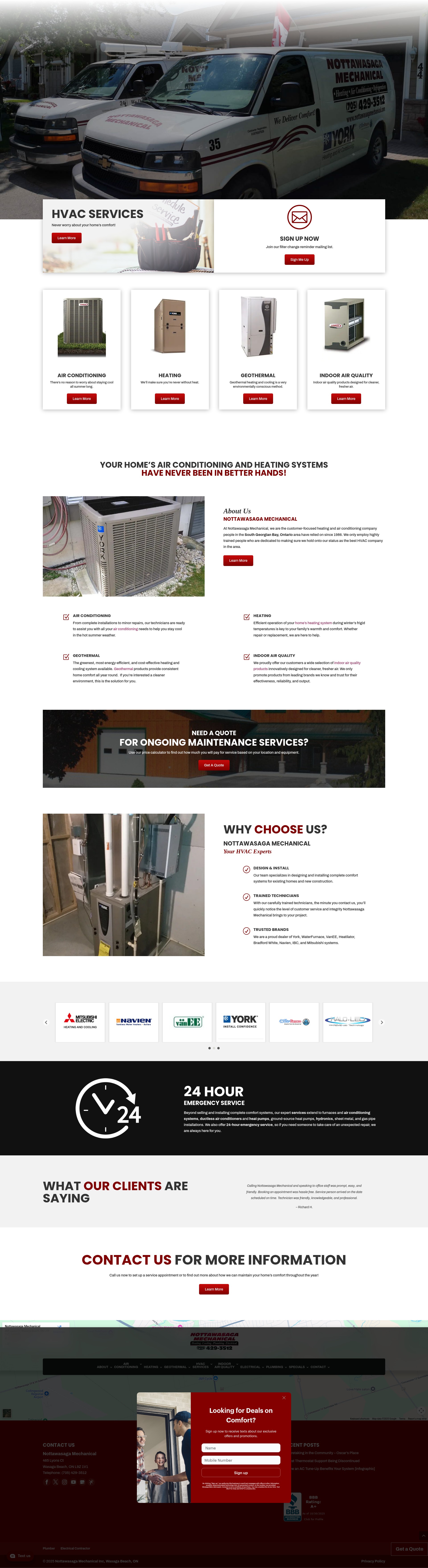 Screenshot of nottawasagamechanical.com