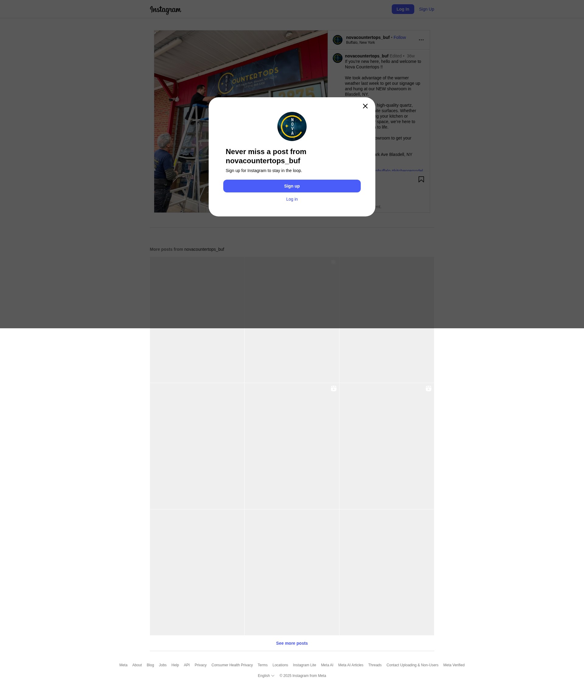 Screenshot of nova-countertops.com
