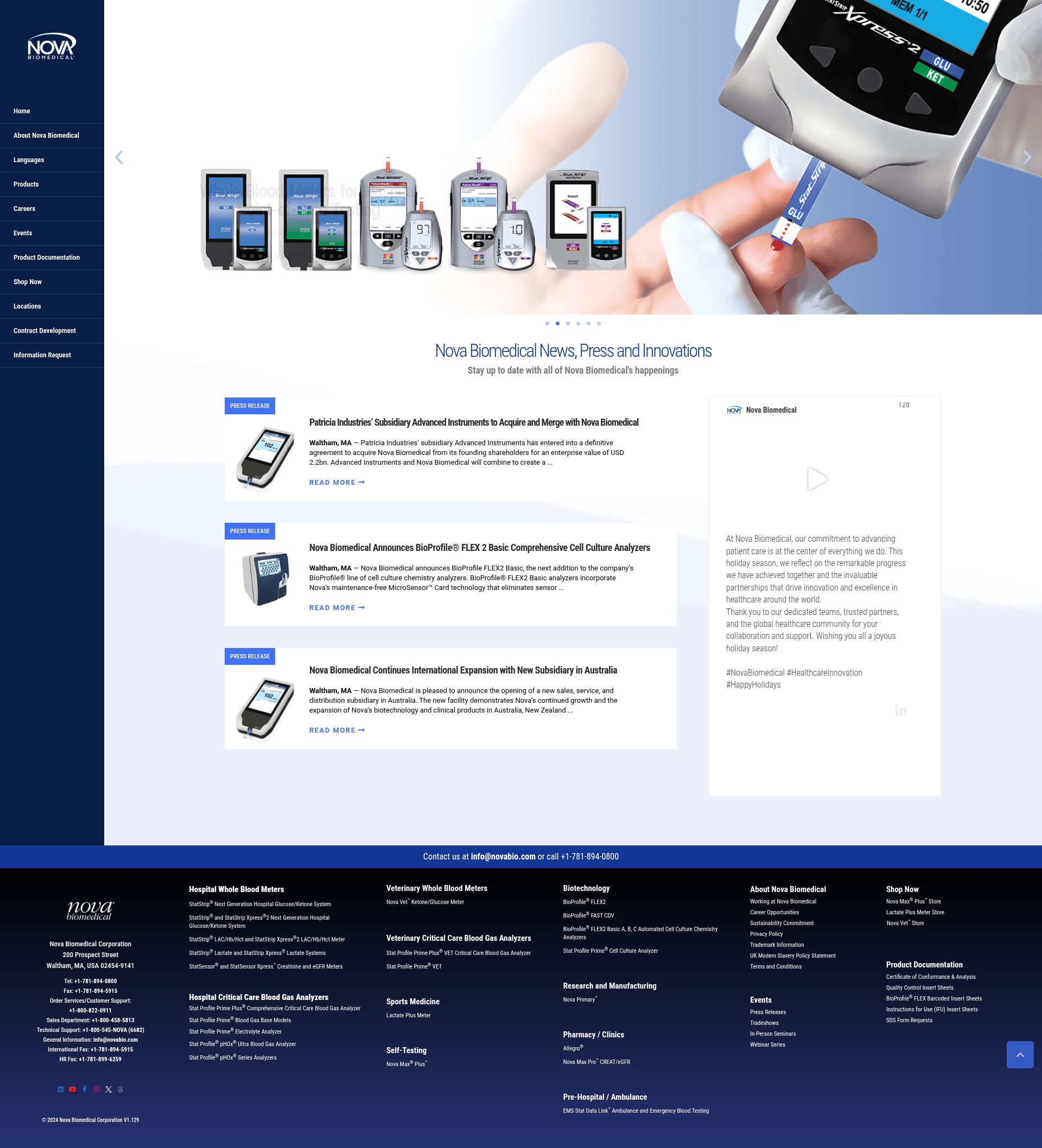 Screenshot of novabio.us