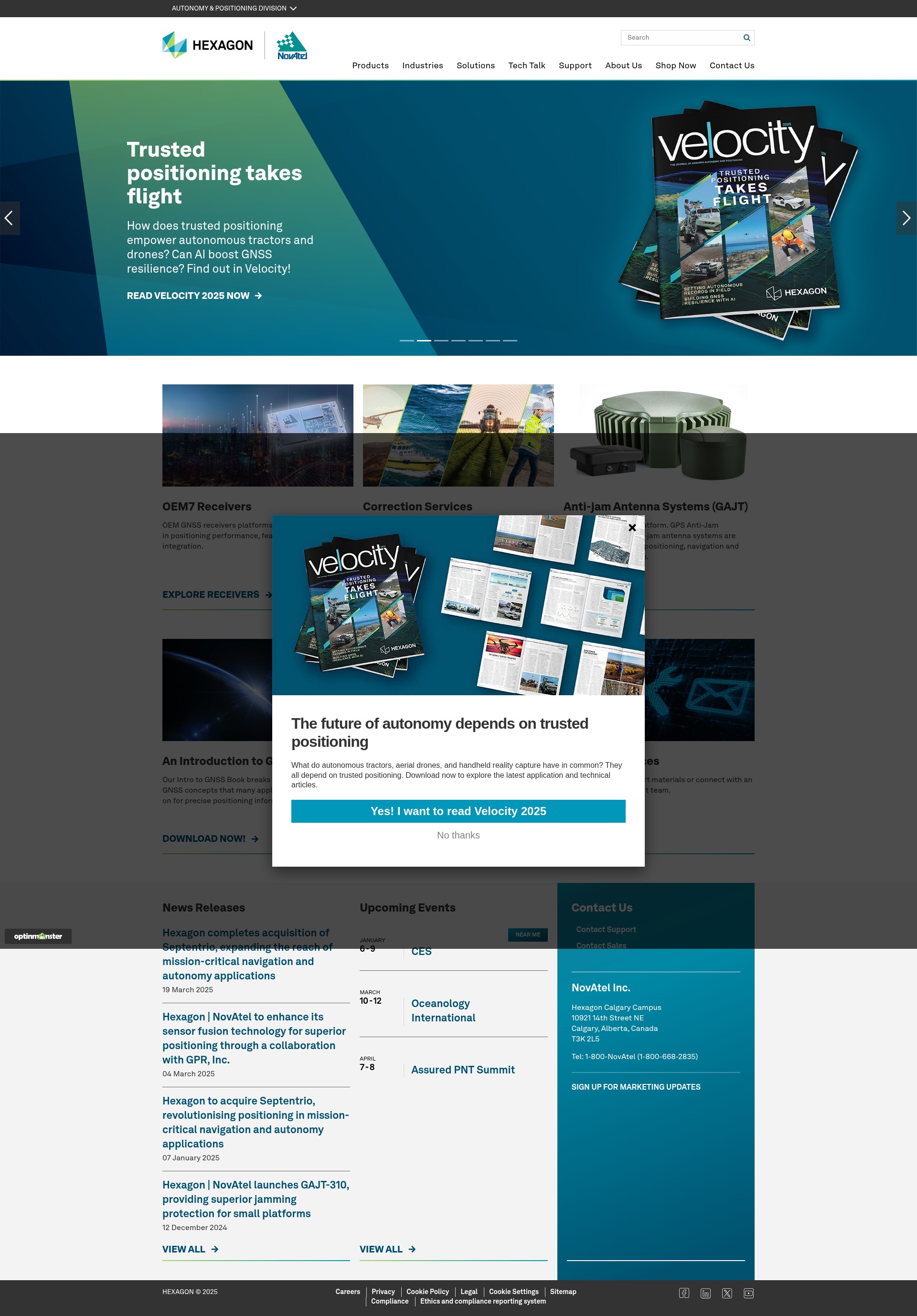 Screenshot of novatel.com