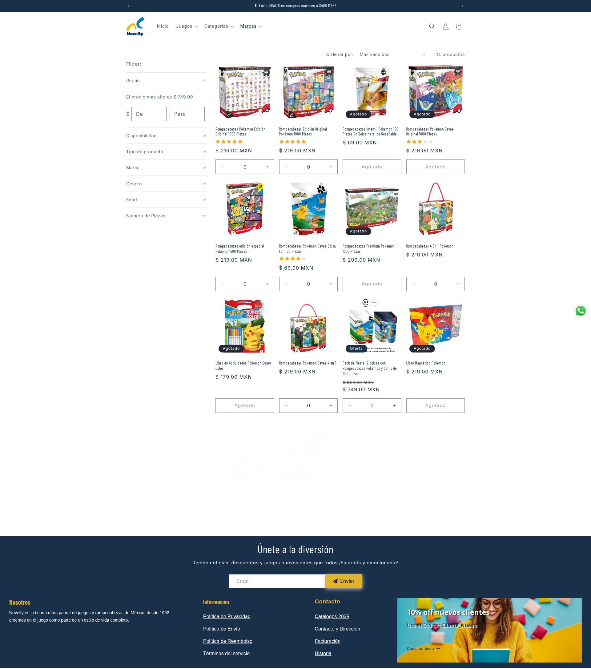 Screenshot of novelty.mx