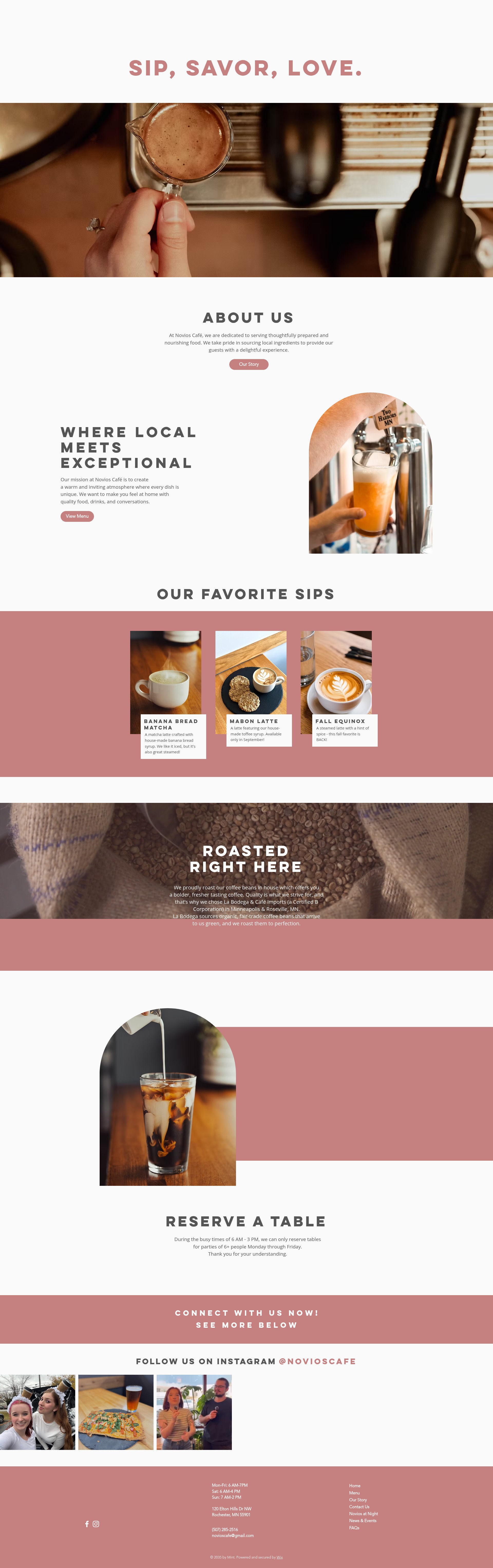 Screenshot of novioscafe.com