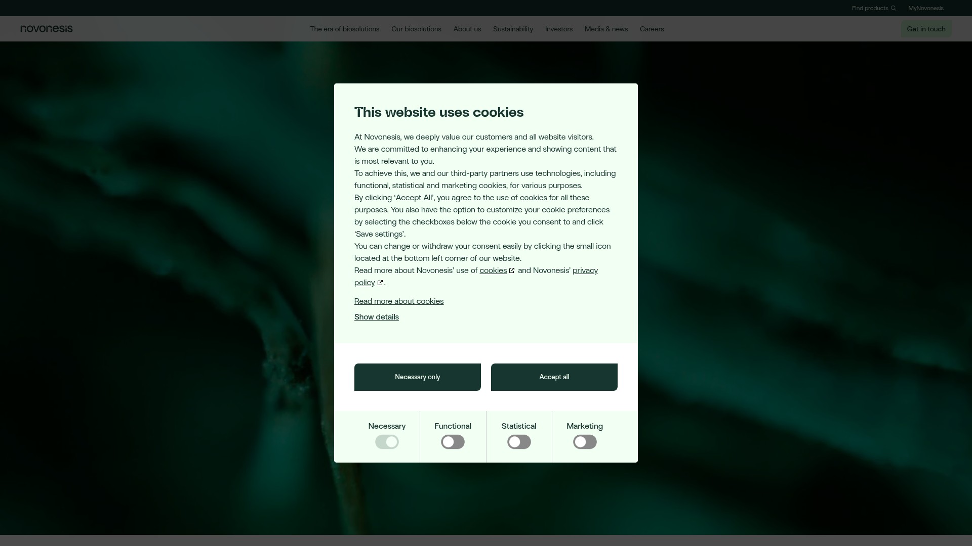Screenshot of novonesis.com