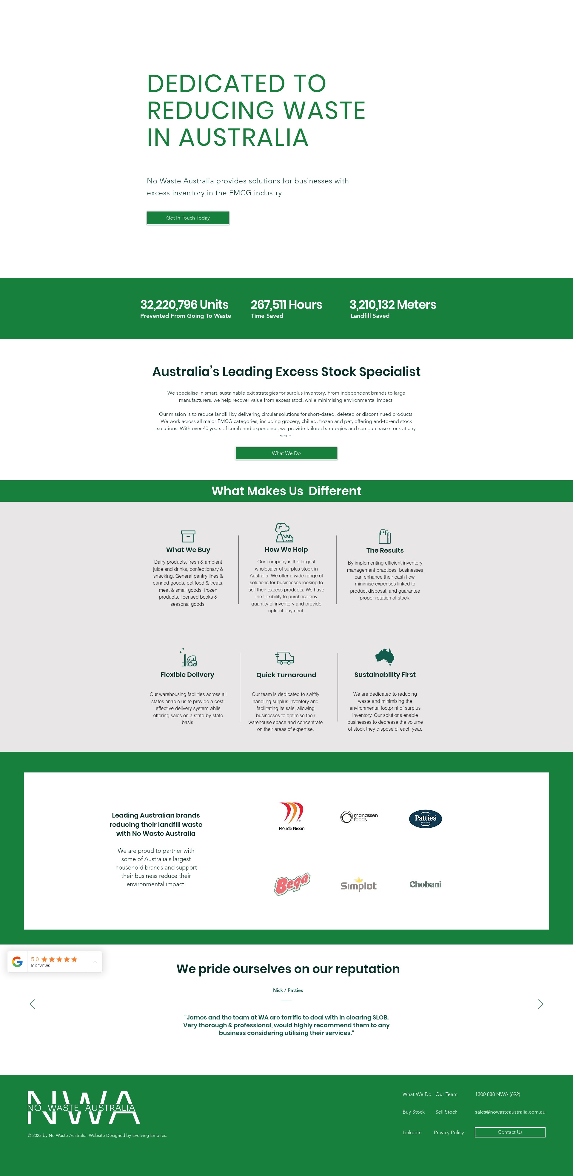 Screenshot of nowasteaustralia.com.au