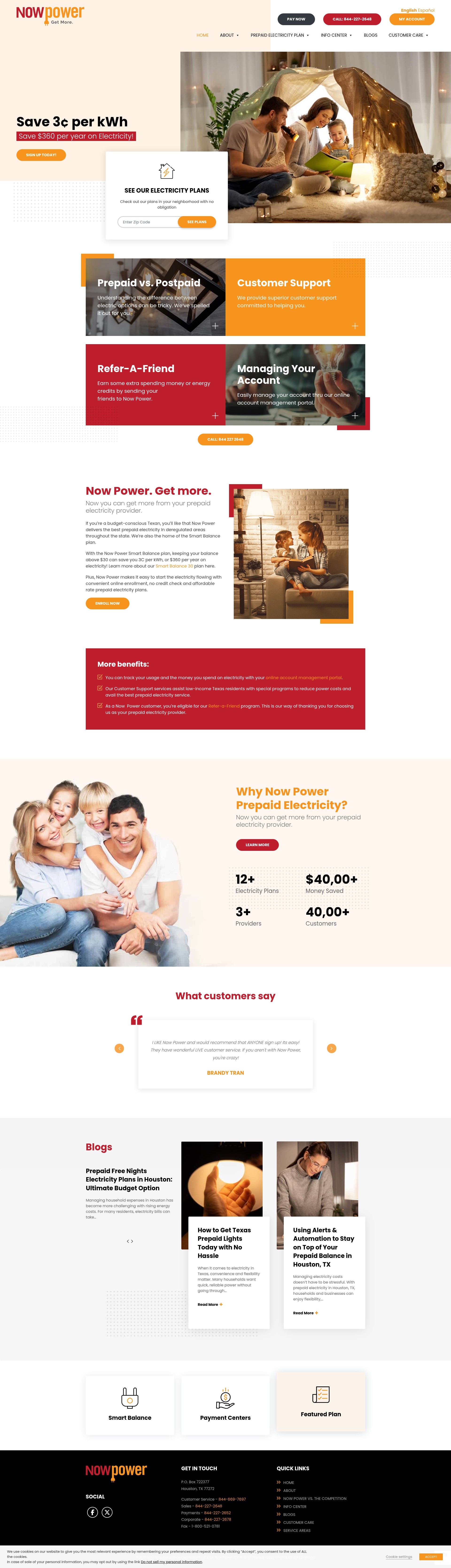 Screenshot of nowpowertexas.com
