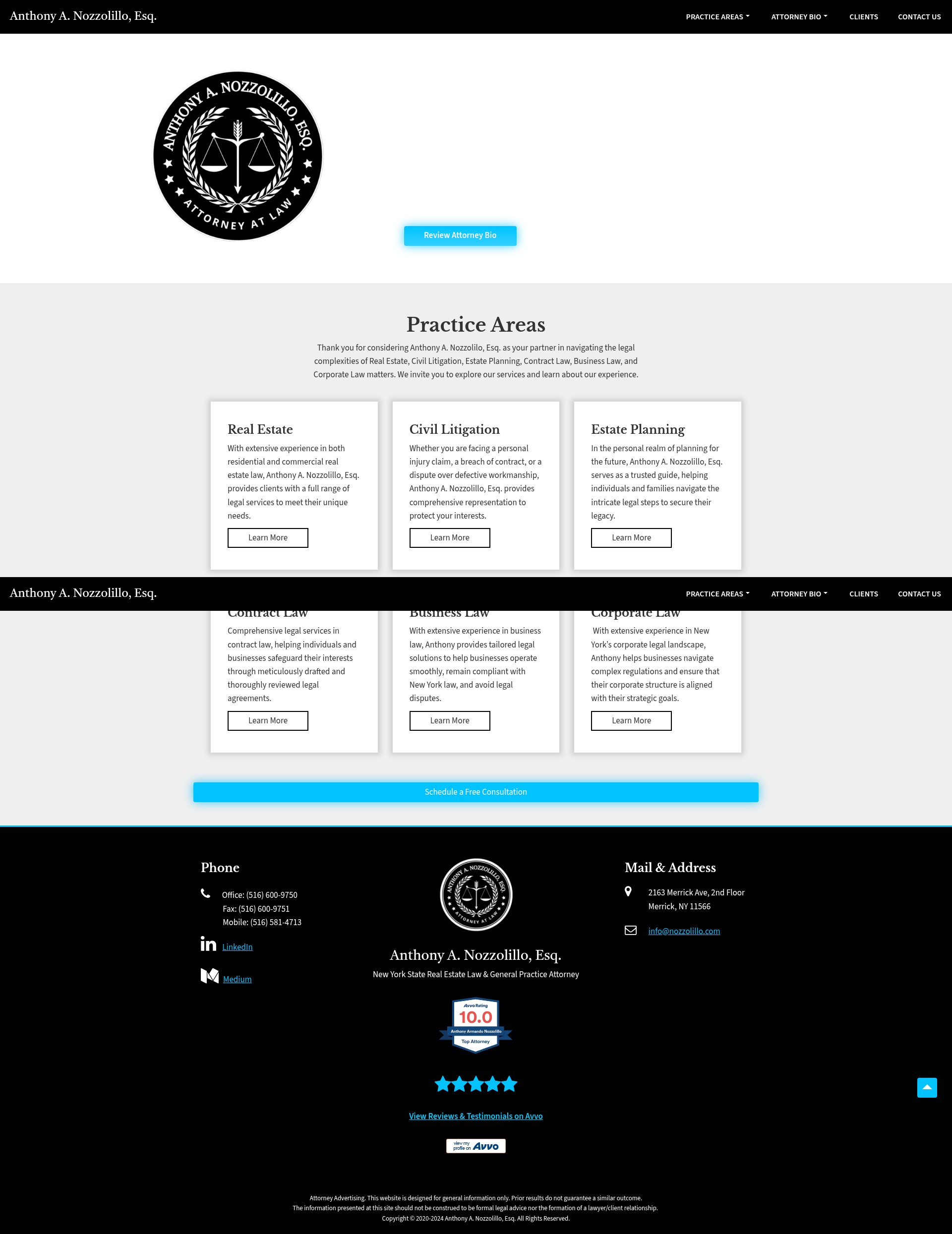 Screenshot of nozzolillo.com