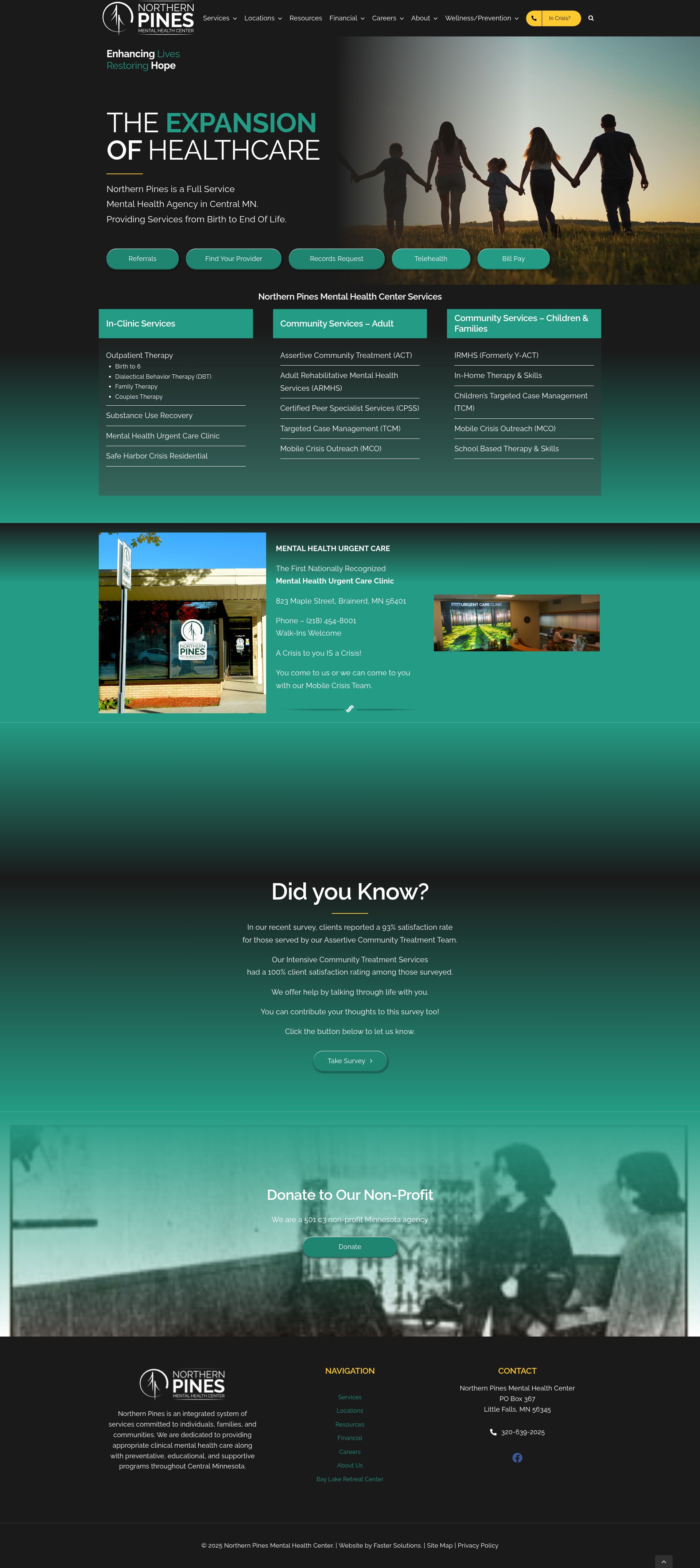 Screenshot of npmh.org