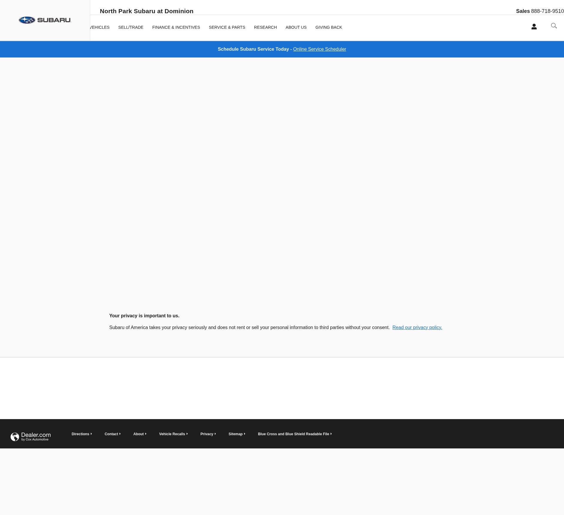 Screenshot of npsubarudominion.com