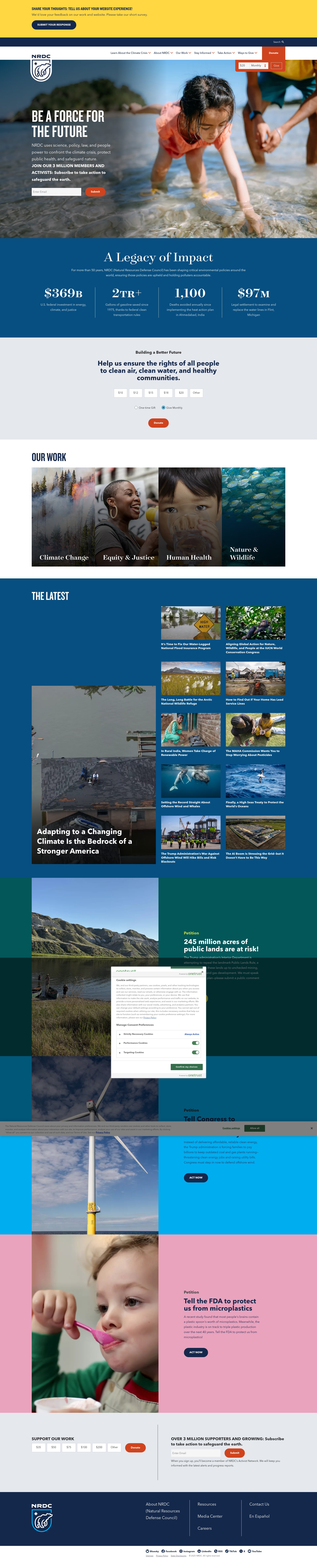Screenshot of nrdc.org
