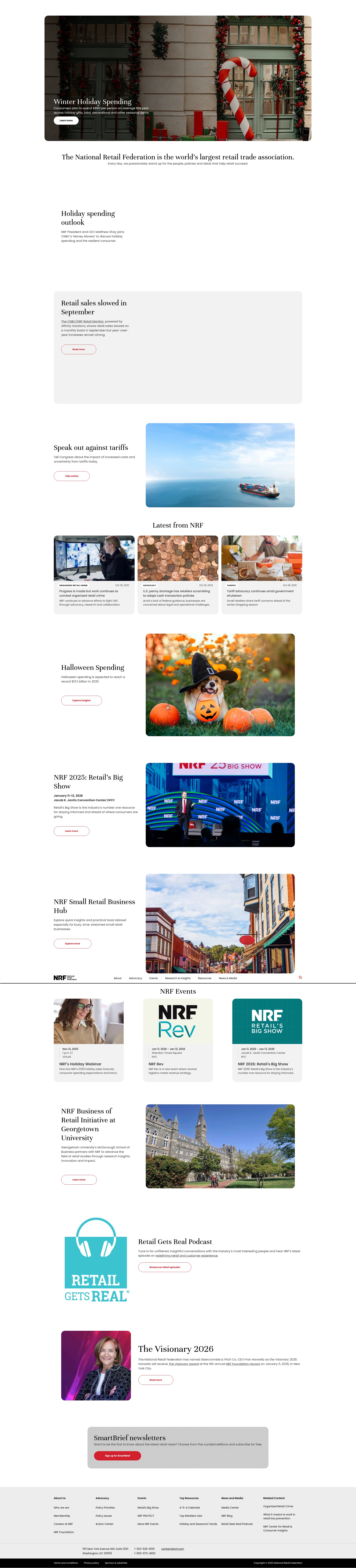 Screenshot of nrf.com