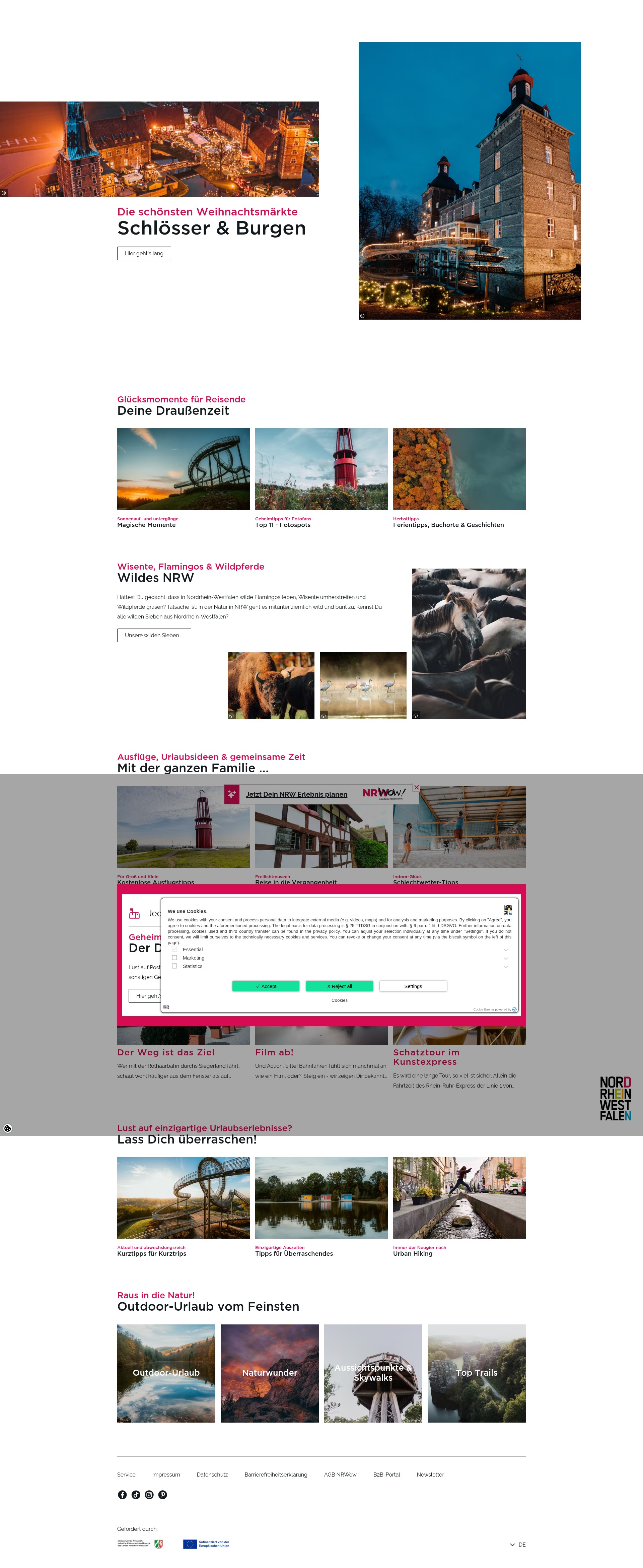 Screenshot of nrw-tourismus.de